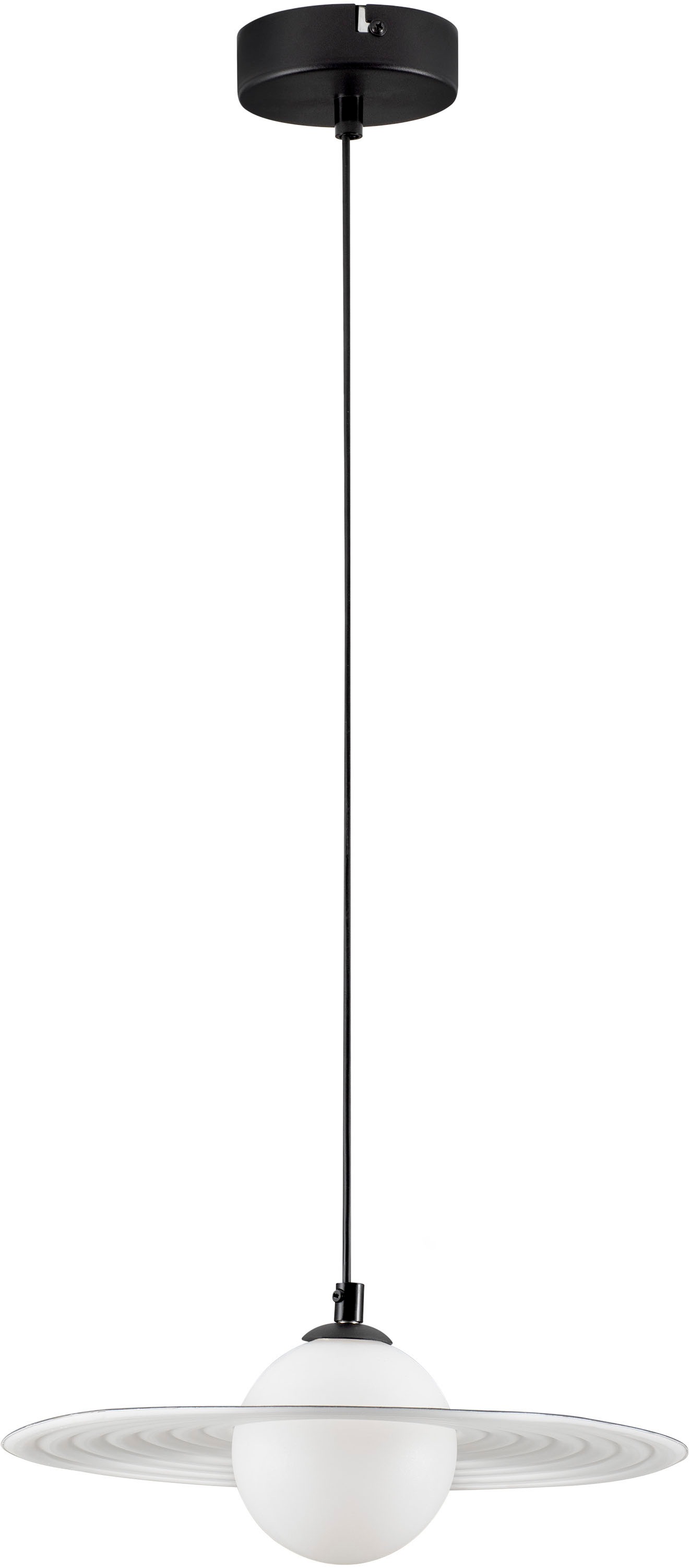 Nova Luce REFLET Pendant Lamp Black/White 30cm 2