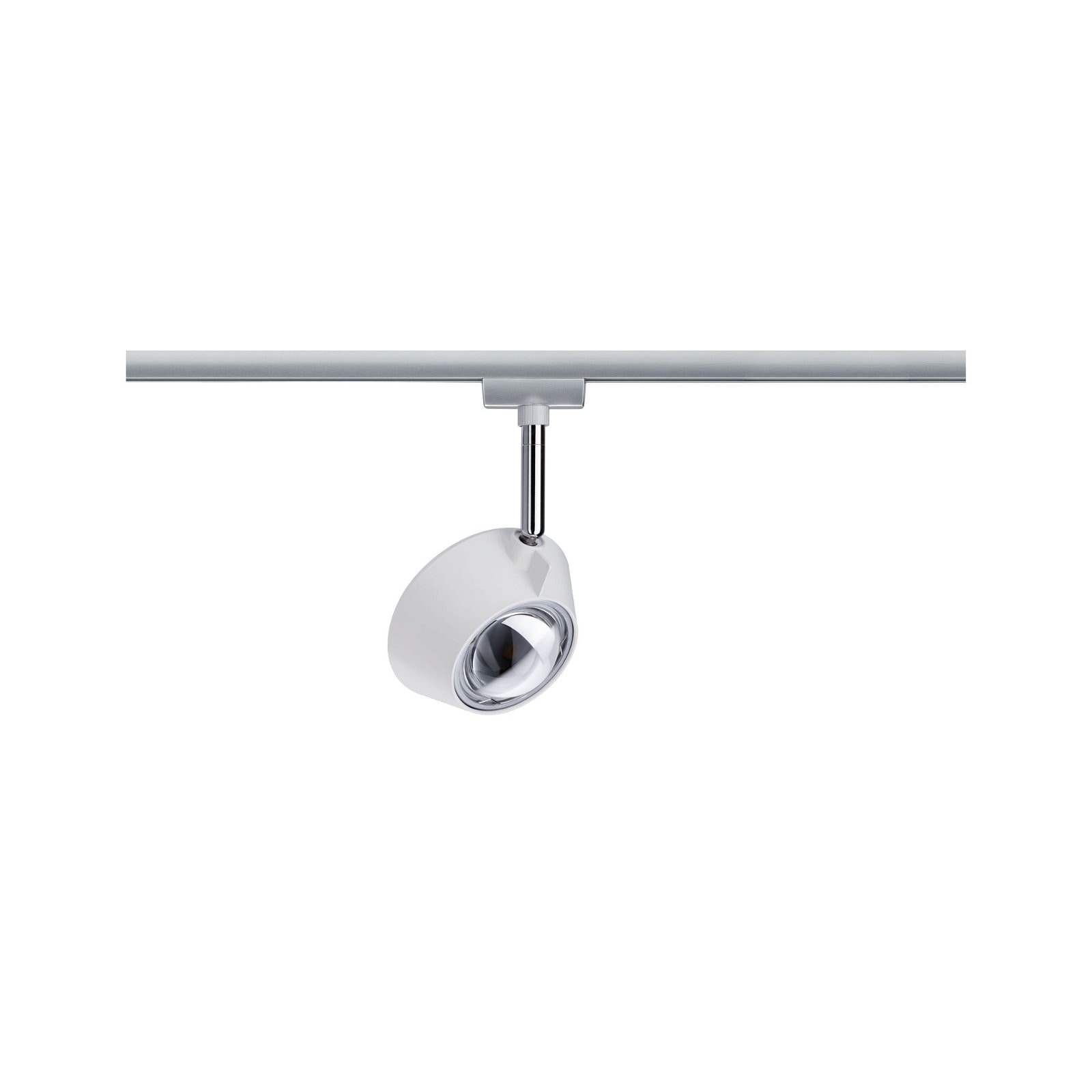 Paulmann Schienensystem-Leuchten »URail Schienenspot Sabik Einzelspot 2700K 230V Weiß matt, Chrom matt«, (1 tlg.), dimmbar 800lm/390lm 9W