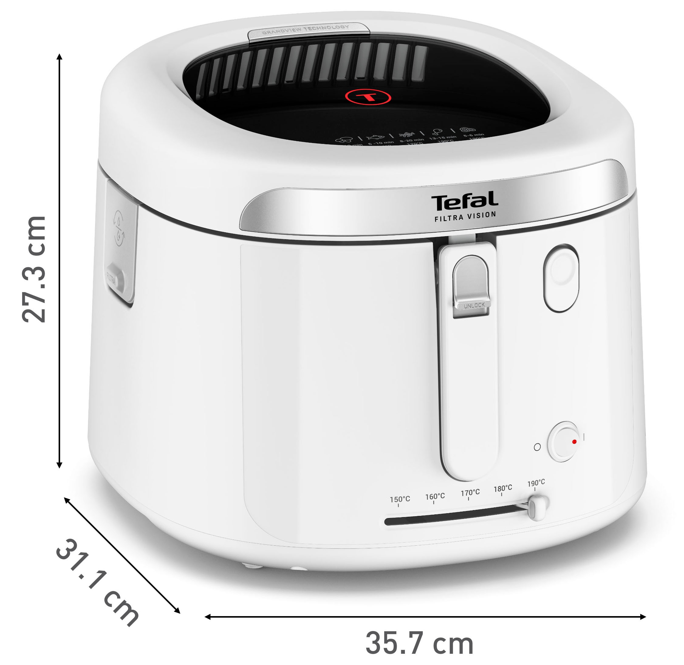 Tefal Fritteuse »Filtra Vision« 1900 W Fassungsvermögen 2,1 l
