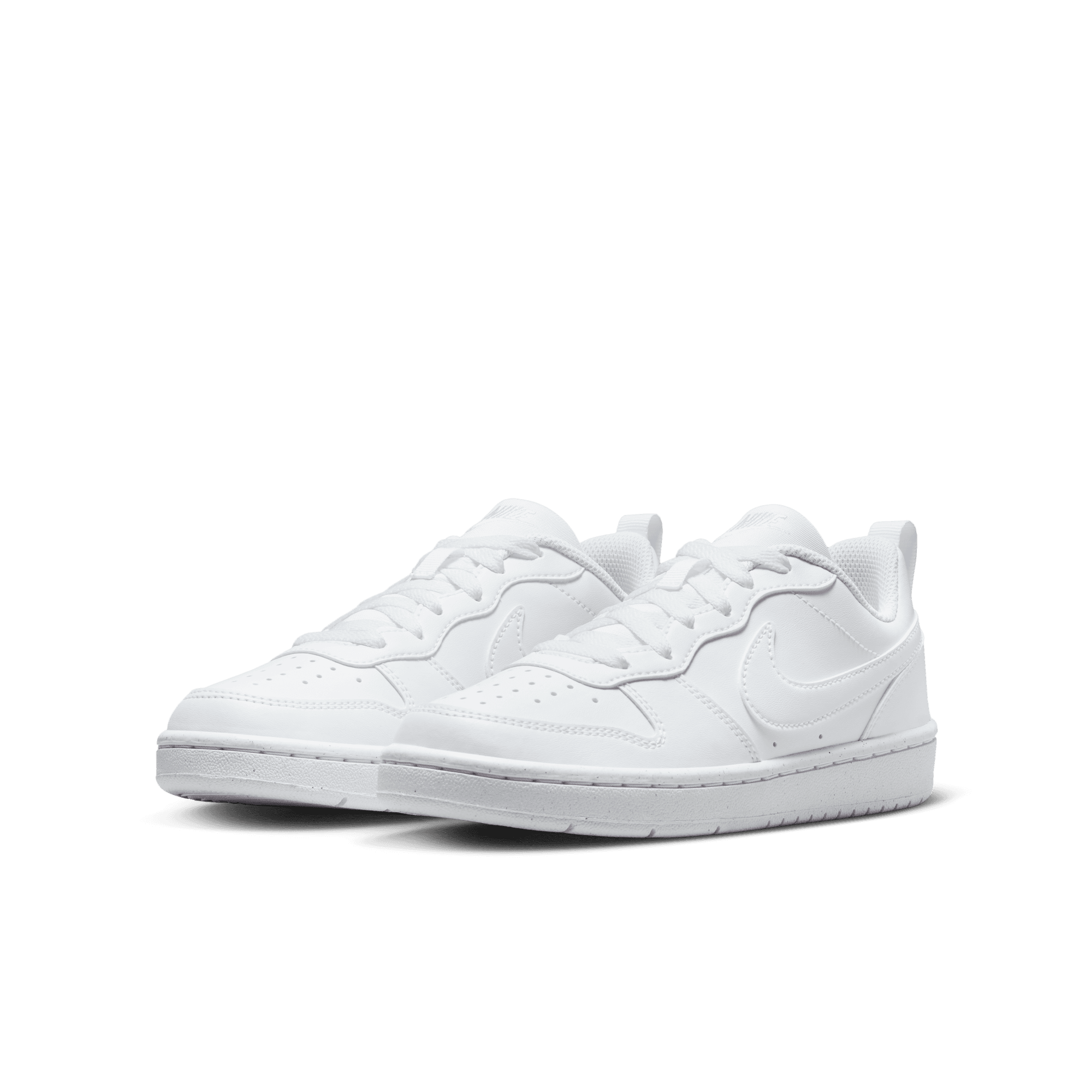 NIKE SPORTSWEAR Mädchen Sneaker "Court Borough Low Recraft", Gr. 39, weiß, Synthetik, Textil, Schuhe, Design auf den Spuren des Air Force 1, für