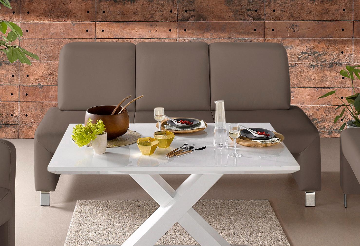 exxpo - sofa fashion 1100000002199 "Intenso, Sitzbank, Breite 162 cm, wahlweise in Leder oder Textil" hohe Bodenfreiheit, frei im Raum stellbar, hoher Sitzkomfort