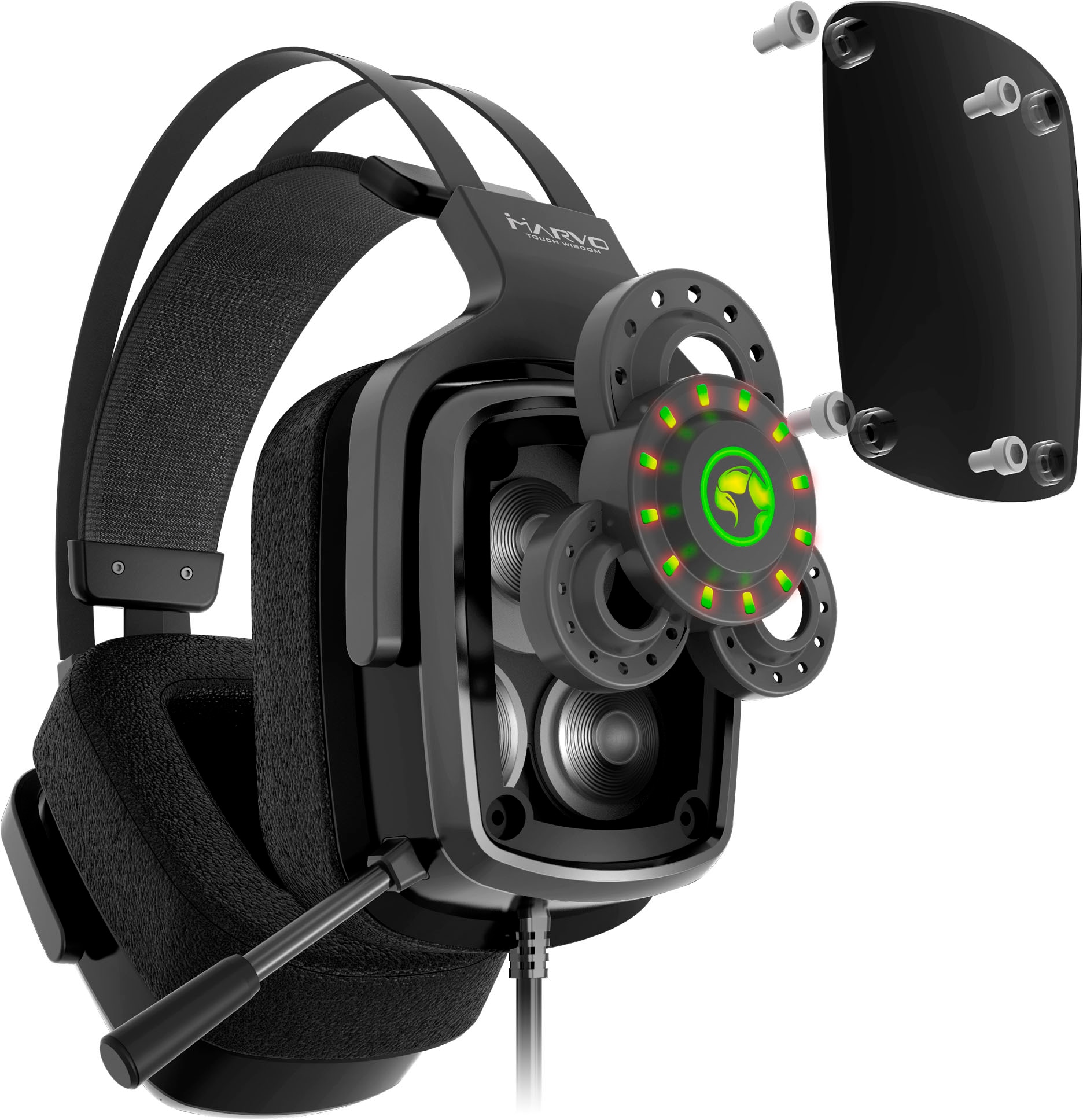 MARVO Gaming-Headset »HG9046«, 7 farbige Hintergrundbeleuchtung (RGB LED)