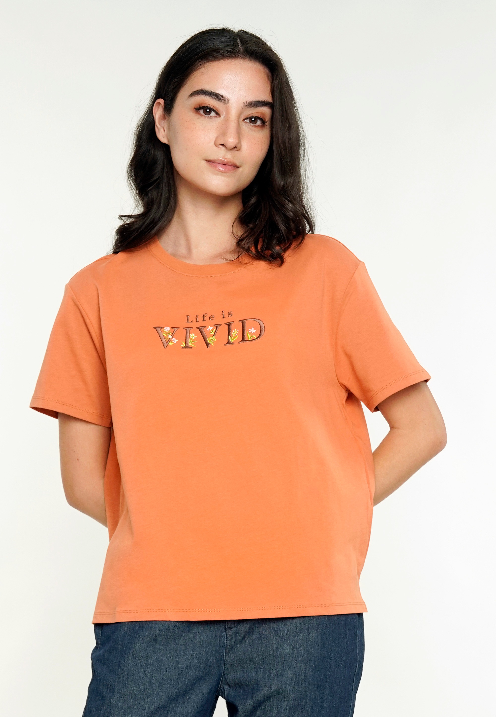 GIORDANO T-Shirt, mit zartem Front-Print für bestellen | BAUR
