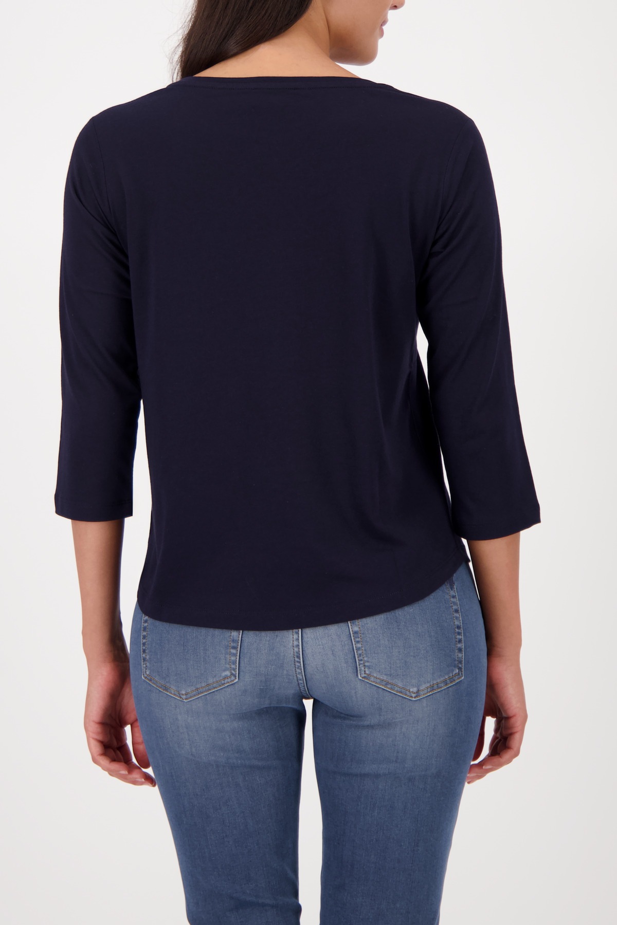 Thumbnail - Monari 3/4-Arm-Shirt "Shirt Druck + Schmuck" Regular fit mit Rundhalsausschnitt