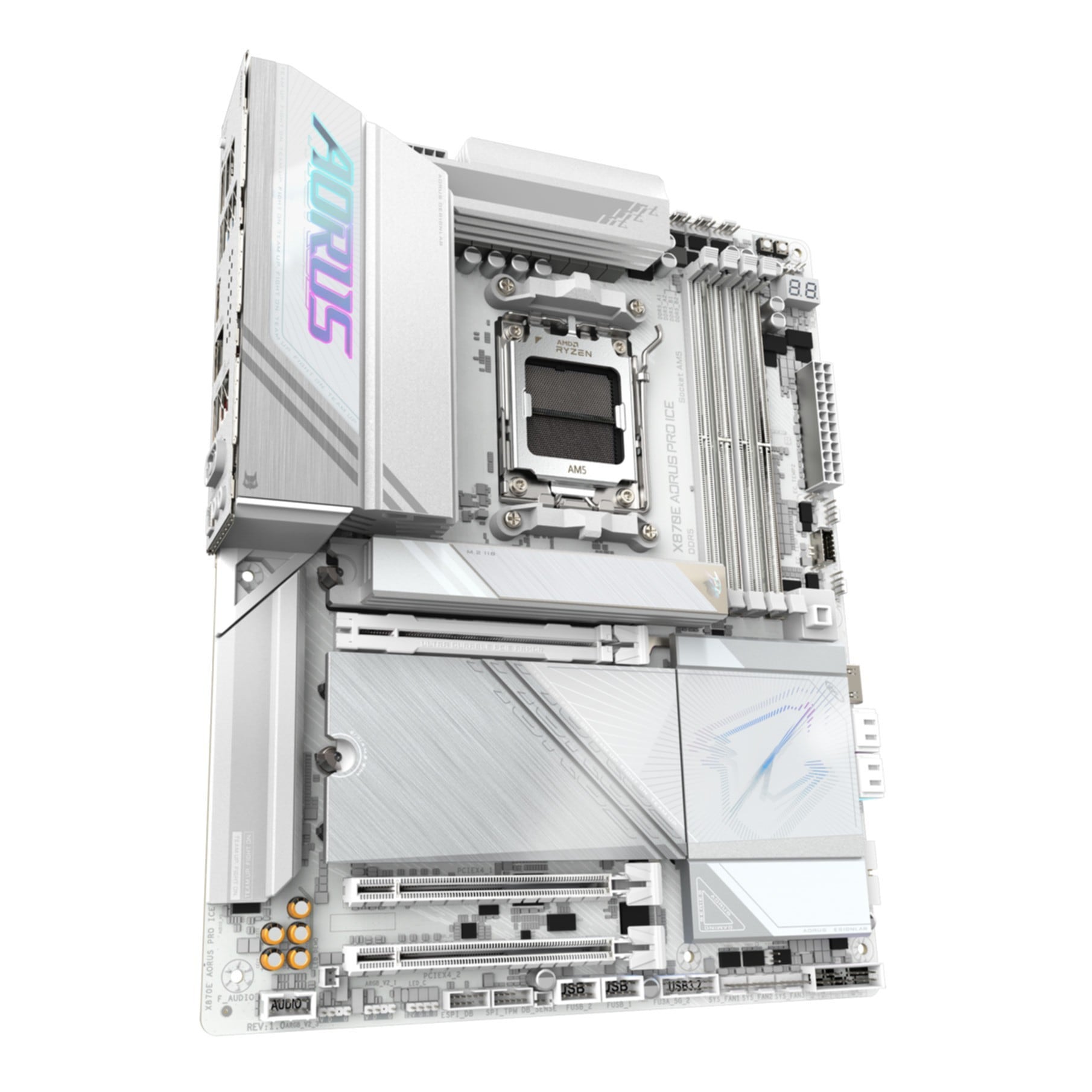 Gigabyte Mainboard »X870E AORUS PRO ICE Motherboard - Unterstützt AMD Ryzen 9000 CPUs, 16+«