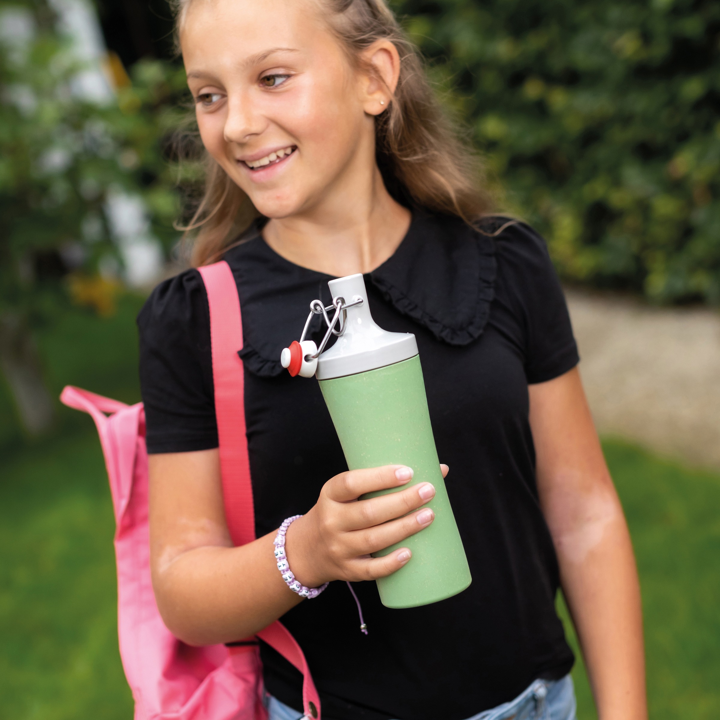KOZIOL Trinkflasche »PLOPP TO GO«, recycelbar,melaminfrei,biozirkulär,425ml