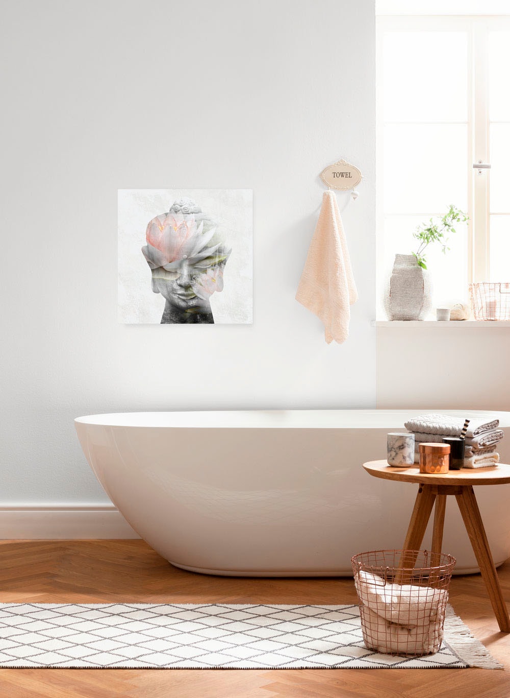 Komar Leinwandbild "Wellness Time - Größe 40 x 40 cm", Natur, (1 St.), Keil günstig online kaufen