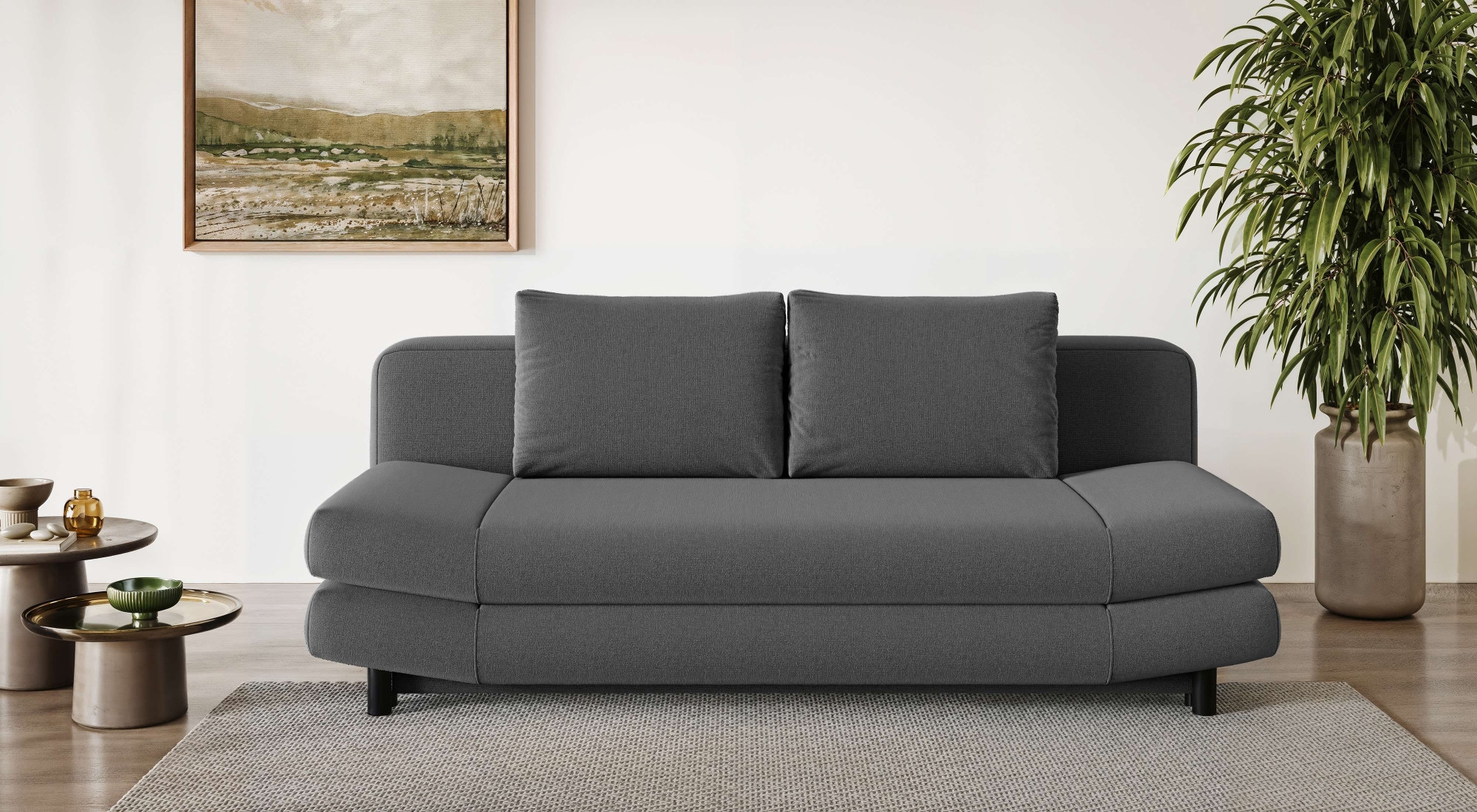 Home affaire 3-Sitzer "LENNARA Schlafsofa mit Bettkasten, Maße B/T/H: 209/9 günstig online kaufen