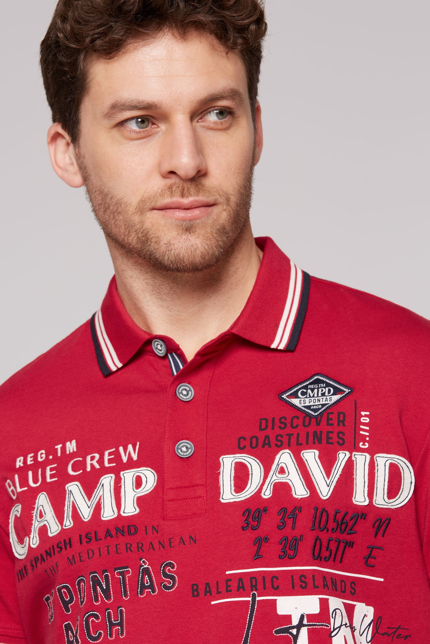 CAMP DAVID Poloshirt, aus Baumwolle