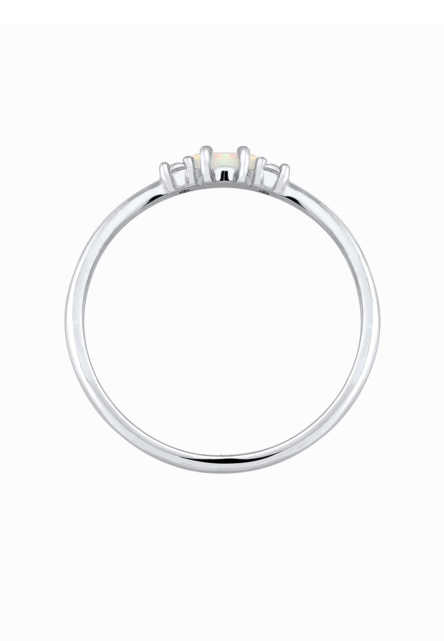 Elli Fingerring »Opal Marquise und Zirkonia 925 Sterling Silber«
