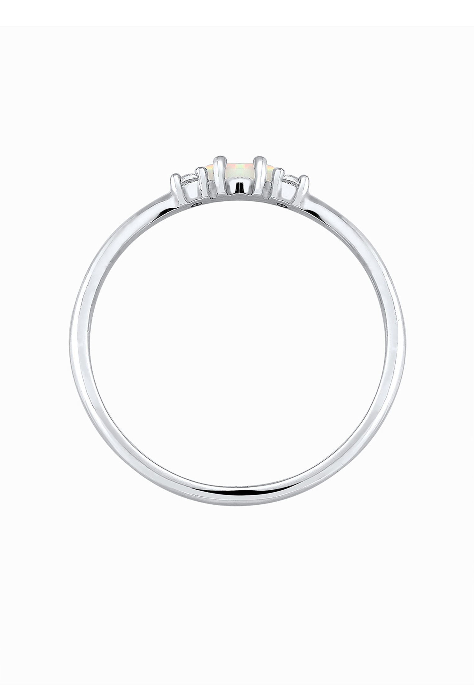 ELLI Opal Marquise and Zirconia 925 Sterling Silver Ring Size 58 2