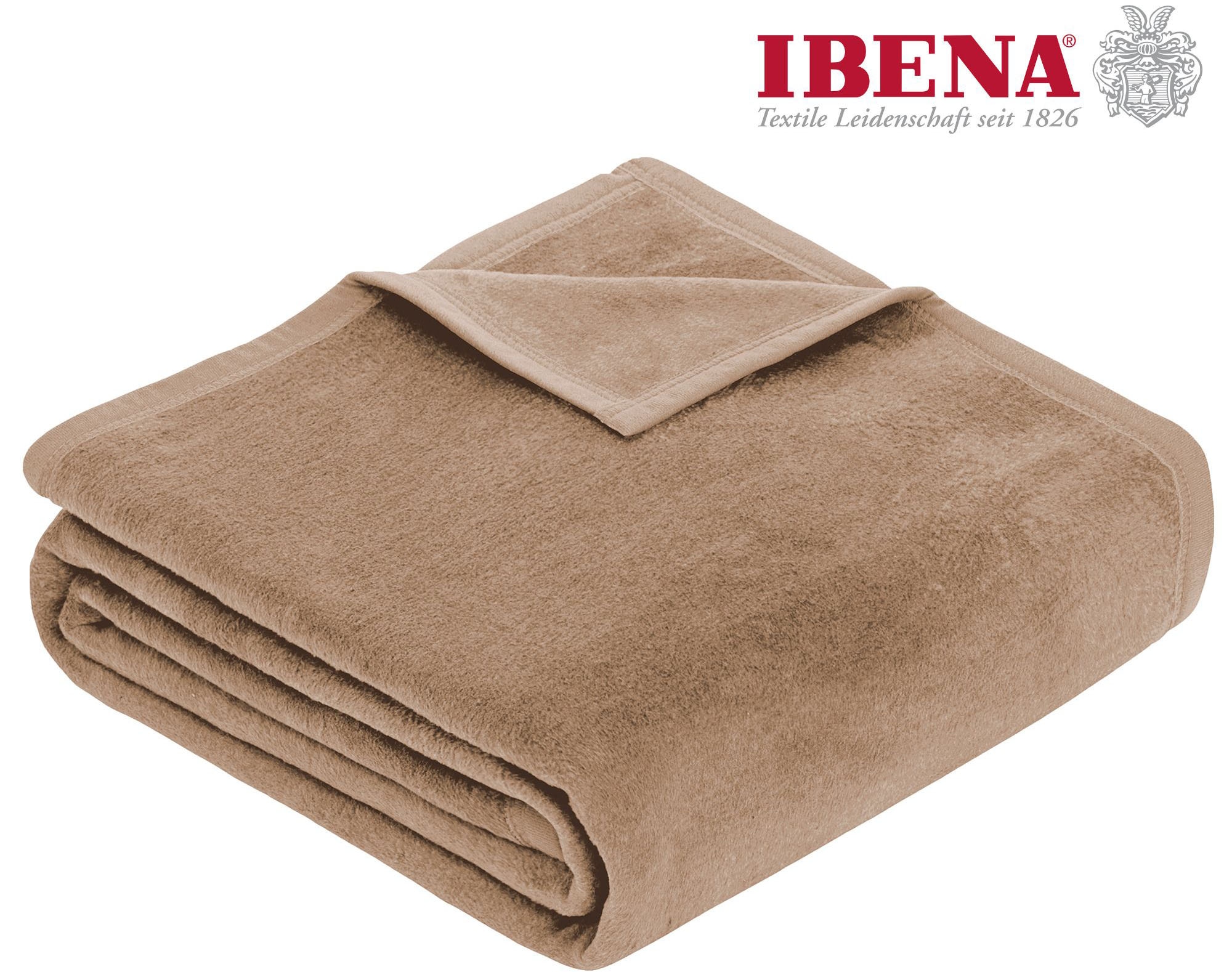 IBENA Wohndecke "Luxus", verschiedene Größen, unifarbenes Design, Kuscheldecke