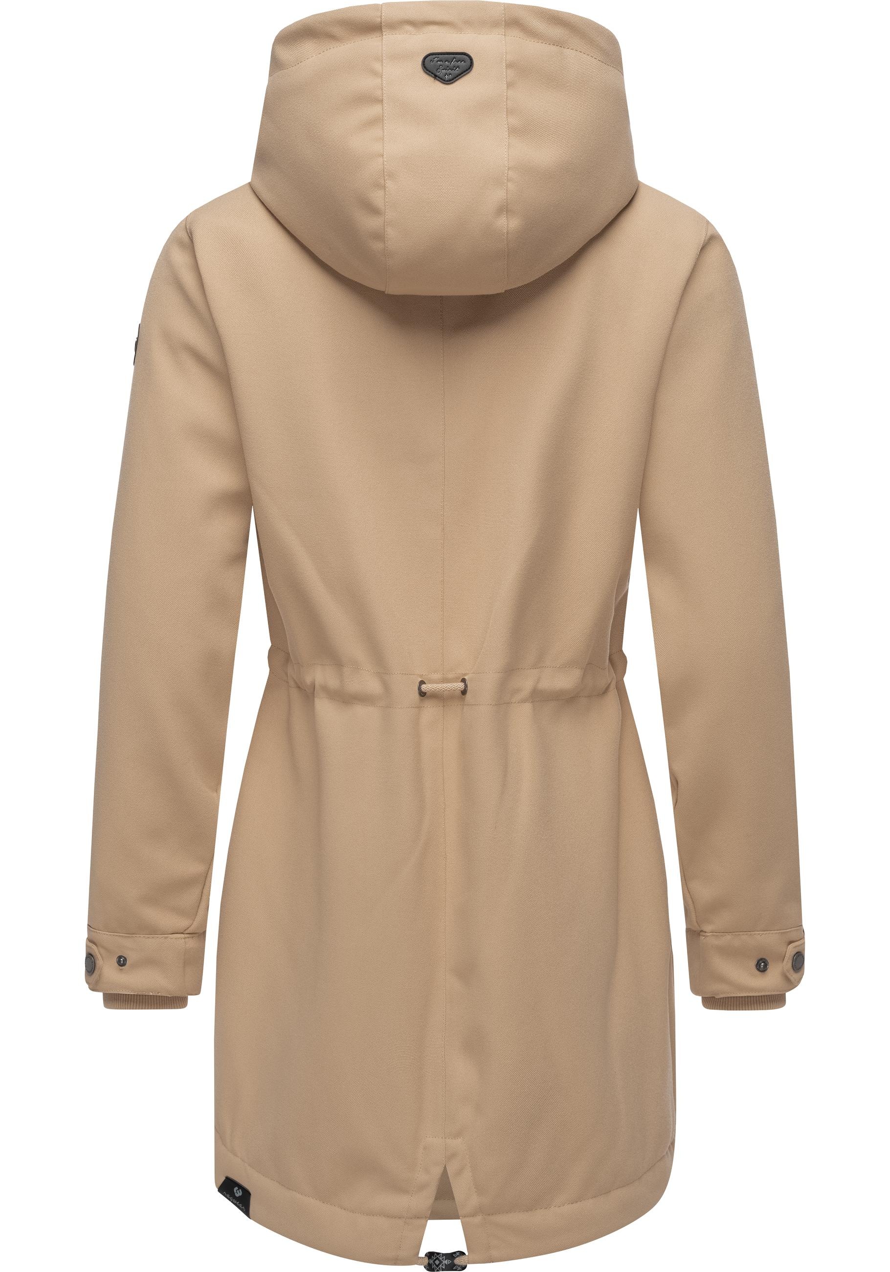 Ragwear Kurzmantel »Canny Canvas«, Wasserdichter Damen Wintermantel mit Kapuze