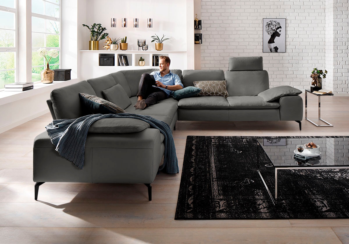 W.SCHILLIG Ecksofa "valentinoo, Designsofa, elegant und bequem, L-Form", (S günstig online kaufen