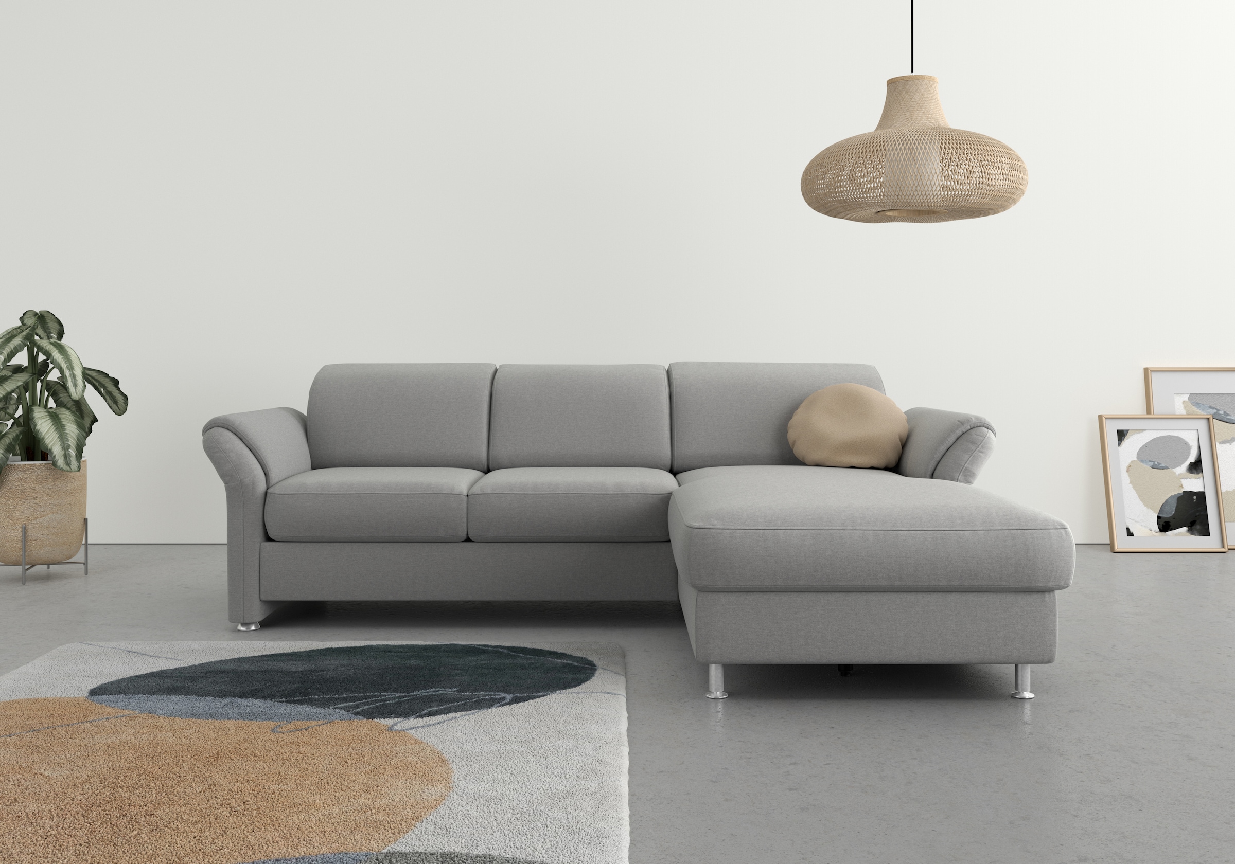 sit&more Ecksofa »Apulia L-Form« wahlweise Bettfunktion, Bettkasten und Kopf- und Armteilverstellung