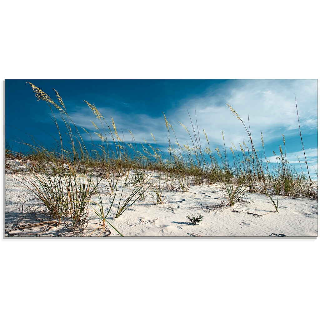 Artland Glasbild »Sanddüne und Gräser«, Strand, (1 St.)