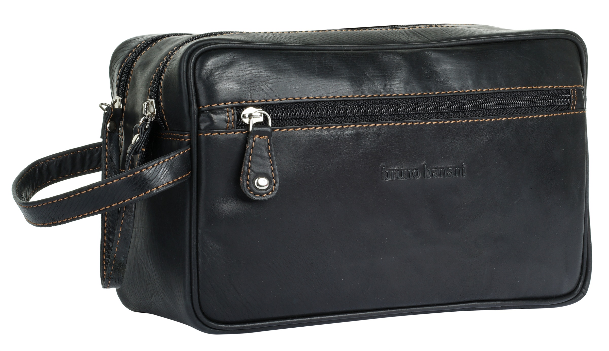 Bruno Banani Kulturbeutel echt Leder günstig online kaufen