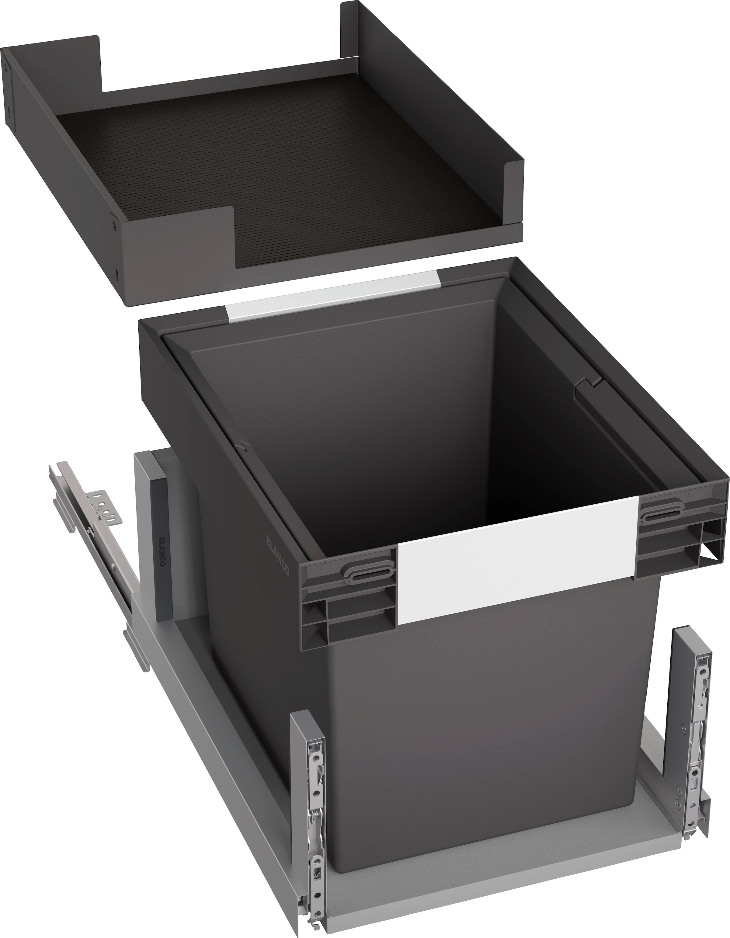 Mülltrennsystem »Select II SODA«, 1 Behälter, Kunststoff, Stahlblech, 600 mm Untermass