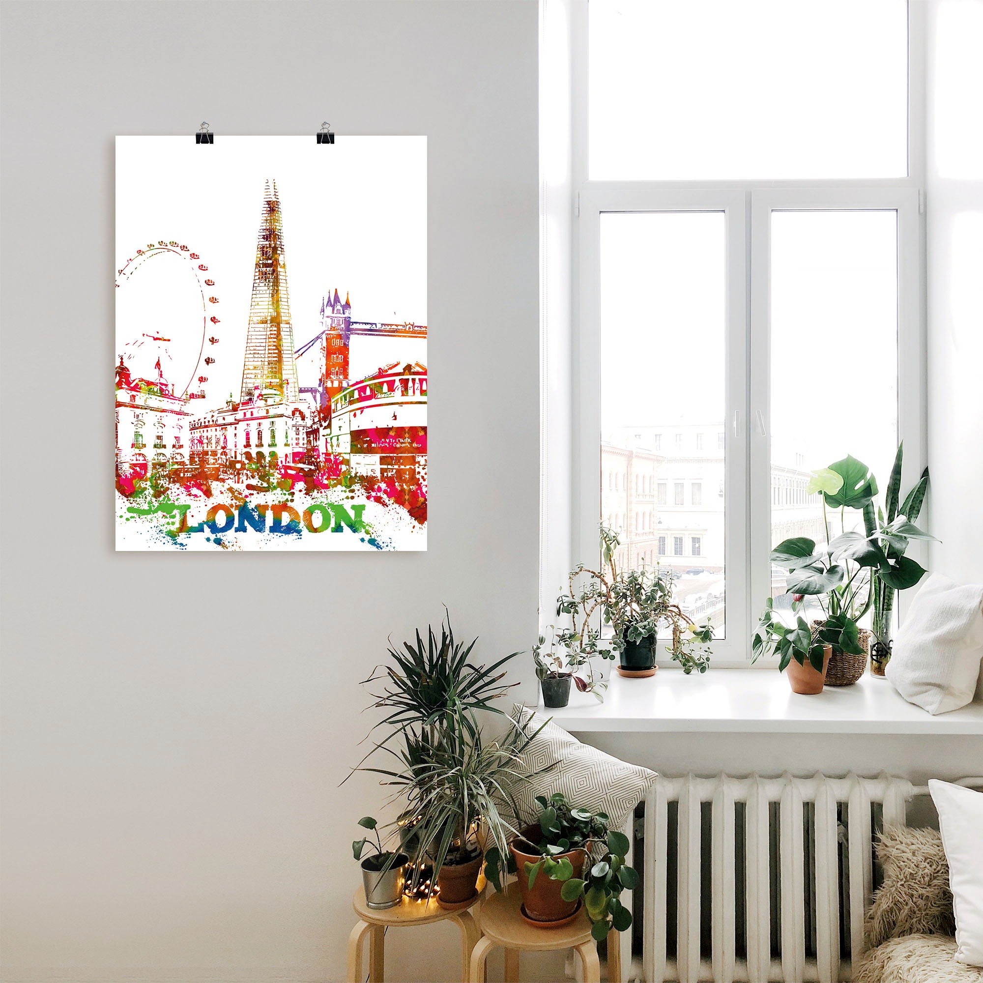 Artland Wandbild "London Grafik", London, (1 St.), als Alubild, Leinwandbil günstig online kaufen