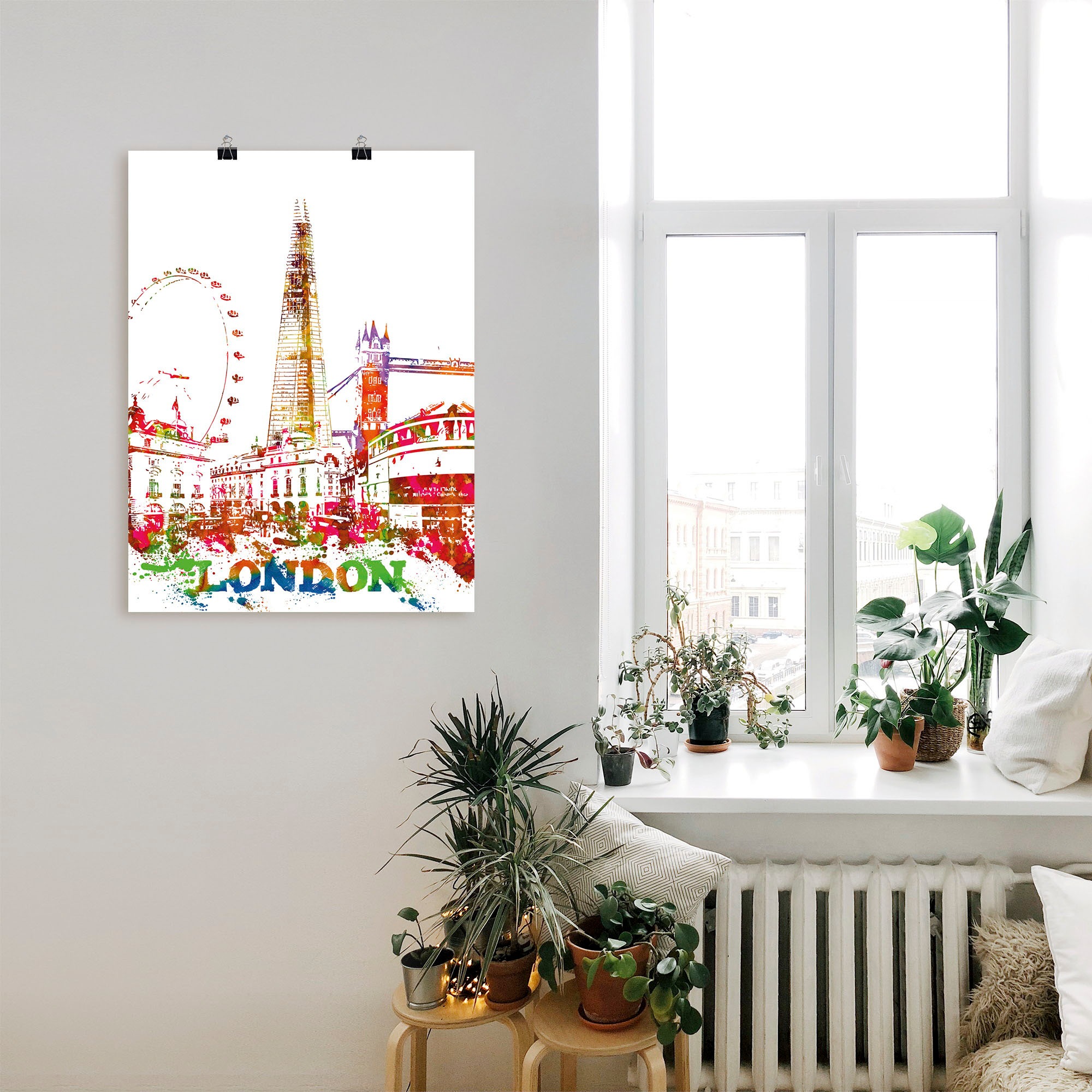 Artland Wandbild "London Grafik" London 1 Stk. tlg. als Alubild, Leinwandbi günstig online kaufen