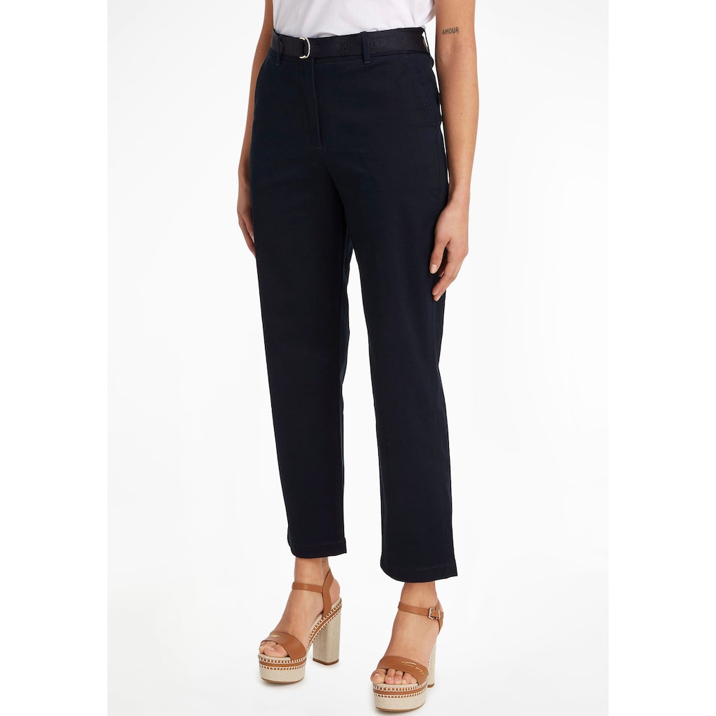 Tommy Hilfiger Anzughose »COTTON STRAIGHT PANT« mit Tommy Hilfiger Markenlabel Tommy Hilfiger Anzughose »COTTON STRAIGHT PANT« mit Tommy Hilfiger Markenlabel