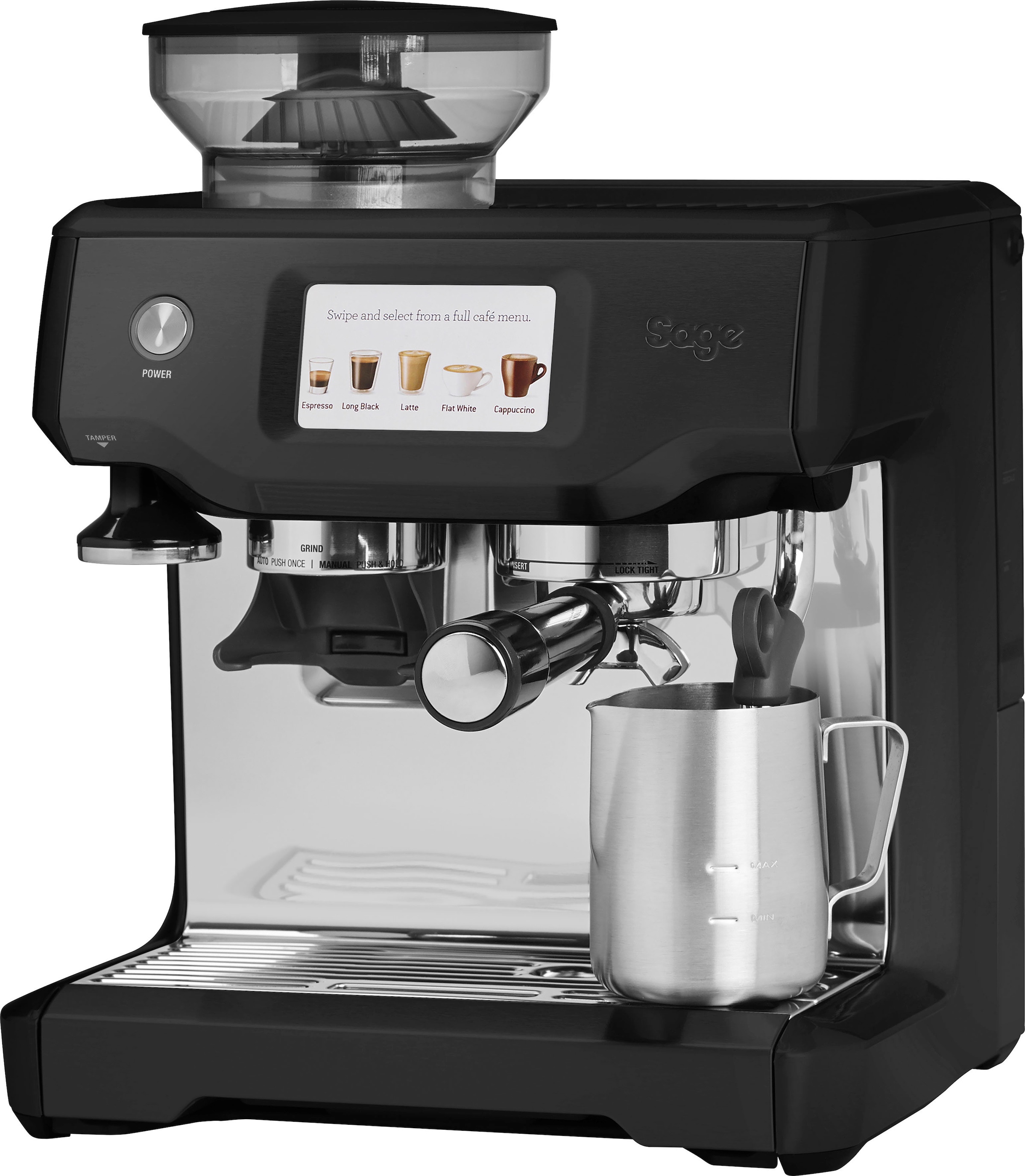 Sage Espressomaschine "the Barista Touch, SES880BTR", Black Truffle