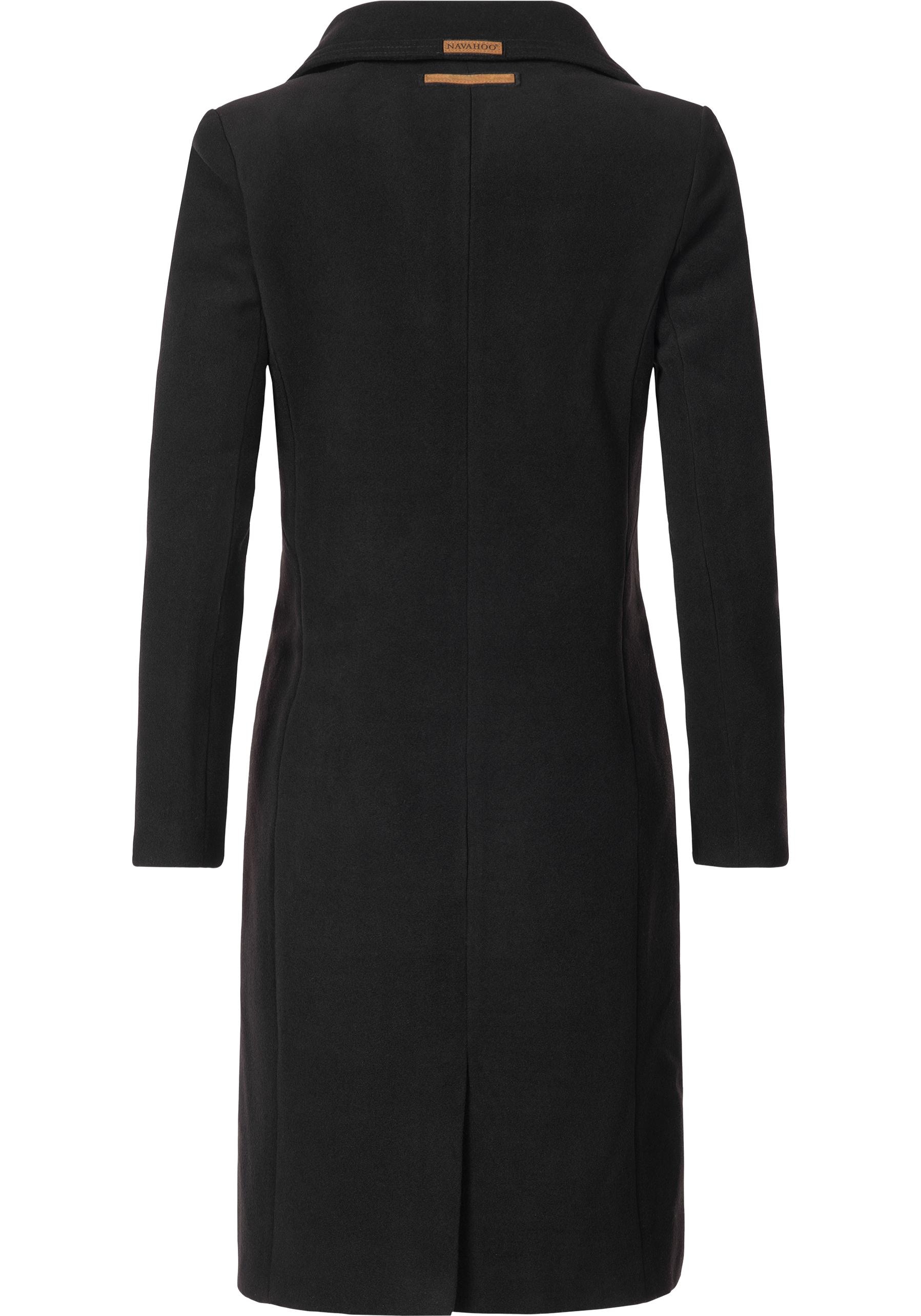 Navahoo Wintermantel »Wooly«, edler Damen Trenchcoat in Wollmantel-Optik