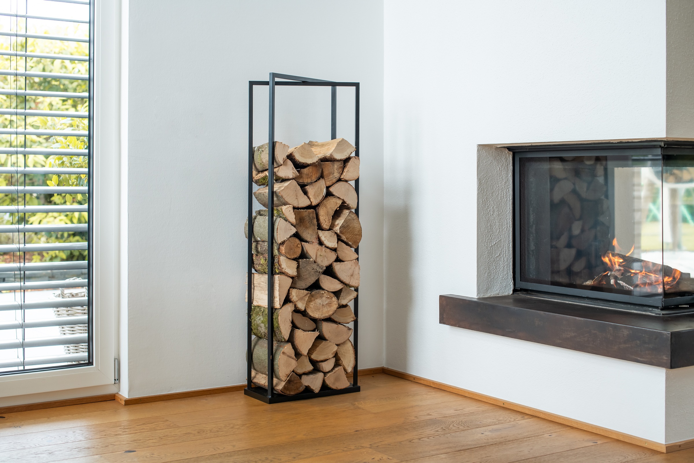 WESTMANN Kaminholzregal »Xavier«, schwarz, BxTxH: 40x20x120cm