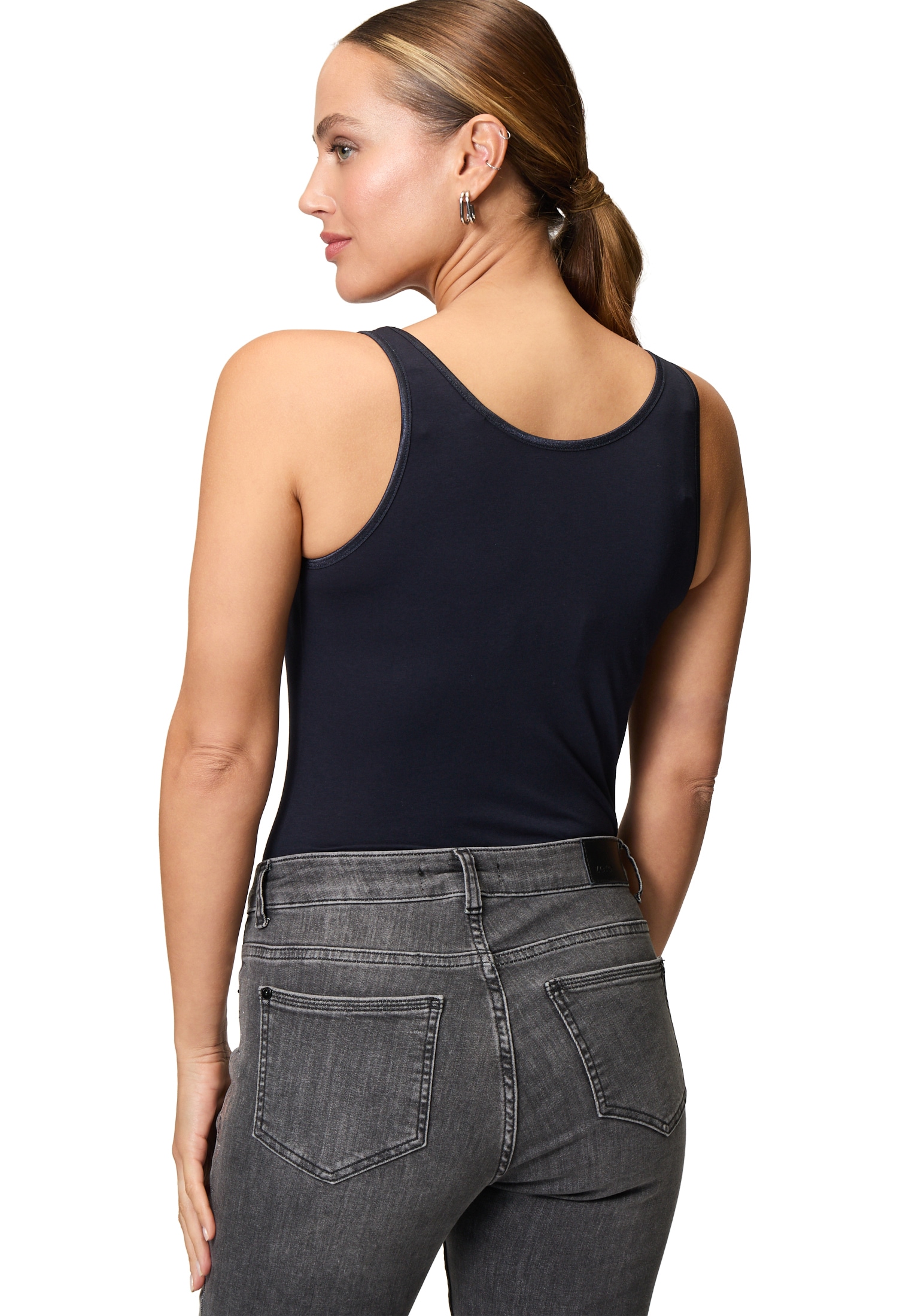 Zero Tanktop »zero Baumwoll-Top mit Rundhalsausschnitt«, weiteres Detail