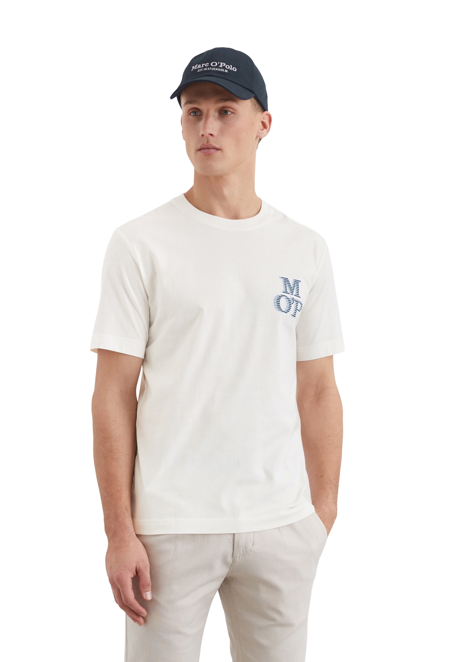 Marc OPolo markantes Logo in 3D-Optik auf der Brust günstig online kaufen