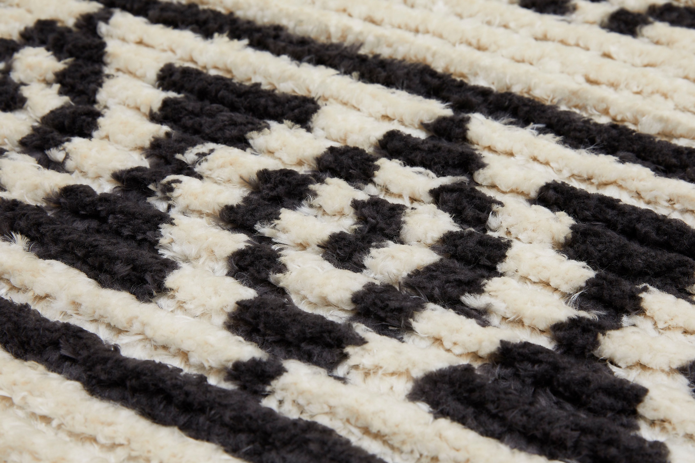 LUXOR living Teppich »Ovada 3«, rechteckig, modernes schwarz/weiß Design, mit Fransen
