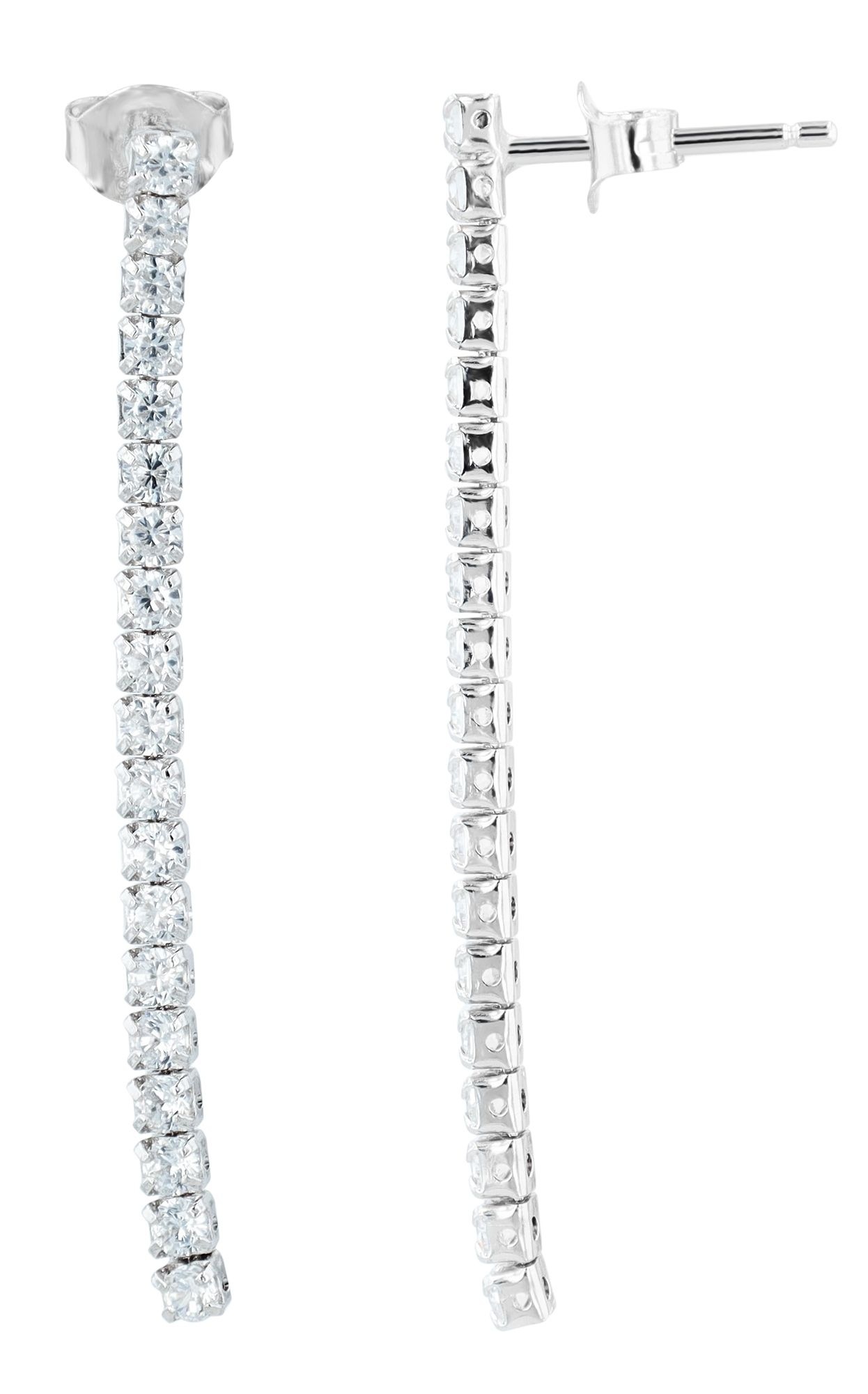 Paar Ohrhänger ADELIA´S "Damen Ohrringe – Ohrstecker aus 925 Silber mit Zirkonia", Damen, Gr. Damen, Silber 925 (Sterlingsilber), silber, Ohrringe, Ein Geschenk, das Freude macht 4