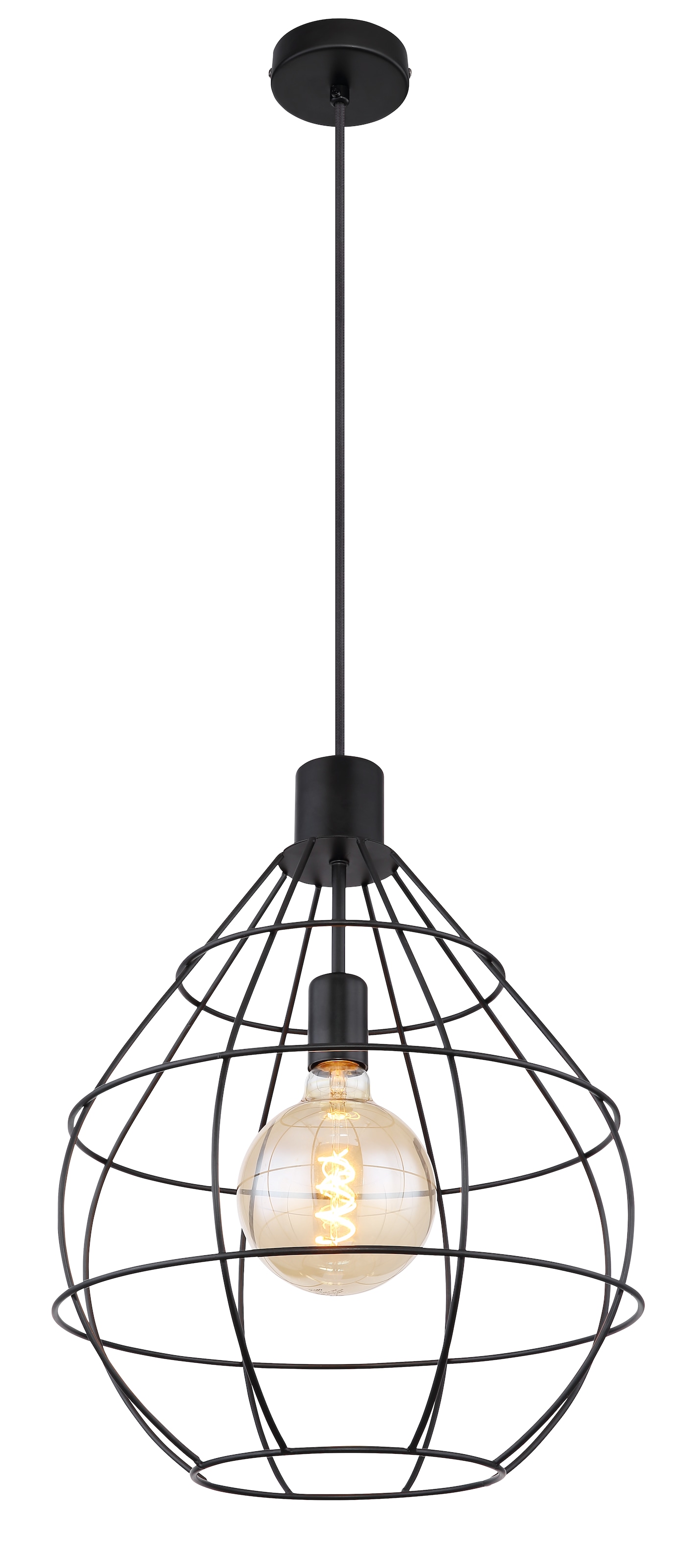 GLOBO LIGHTING Hängeleuchte »EDWIN«, Leuchtmittel E27 | ohne Leuchtmittel, Hängelampe/Pendelleuchte/Esszimmer/Wohnzimmer/Esstisch