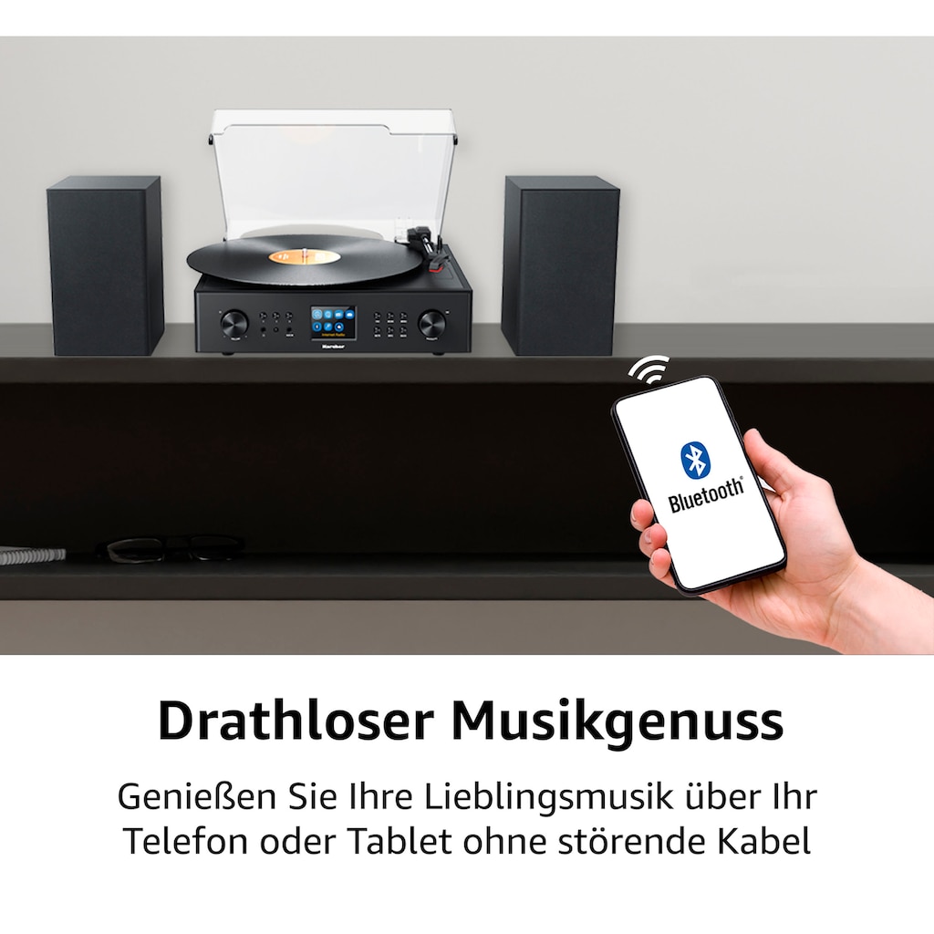 Karcher Stereoanlage »MC 8000DI«, (Bluetooth-WLAN Digitalradio (DAB+)-UKW mit RDS-Internetradio 20 W)