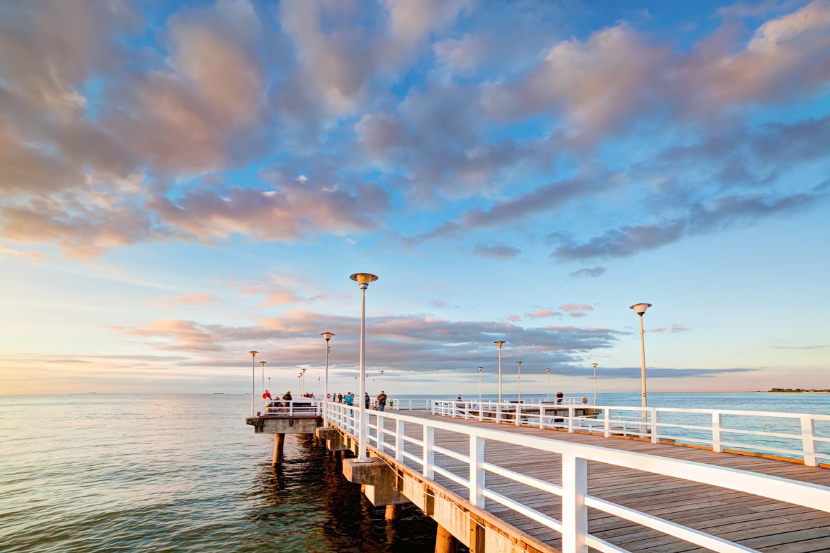 Papermoon Fototapete "Retro Pier Ostsee"