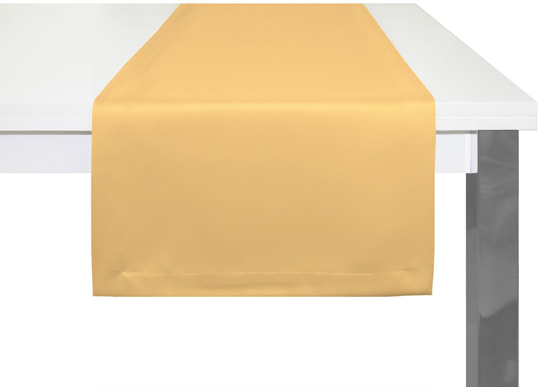 Tischläufer ADAM, B:50cm L:150cm, gelb, Bio-Baumwolle, Tischdecken, "Uni Collection Light"