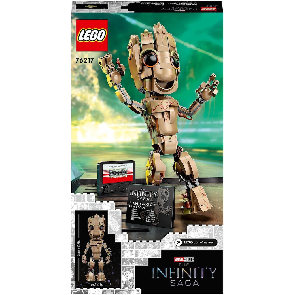 LEGO® Konstruktionsspielsteine »Ich bin Groot (76217), LEGO® Marvel«, (476 St.)