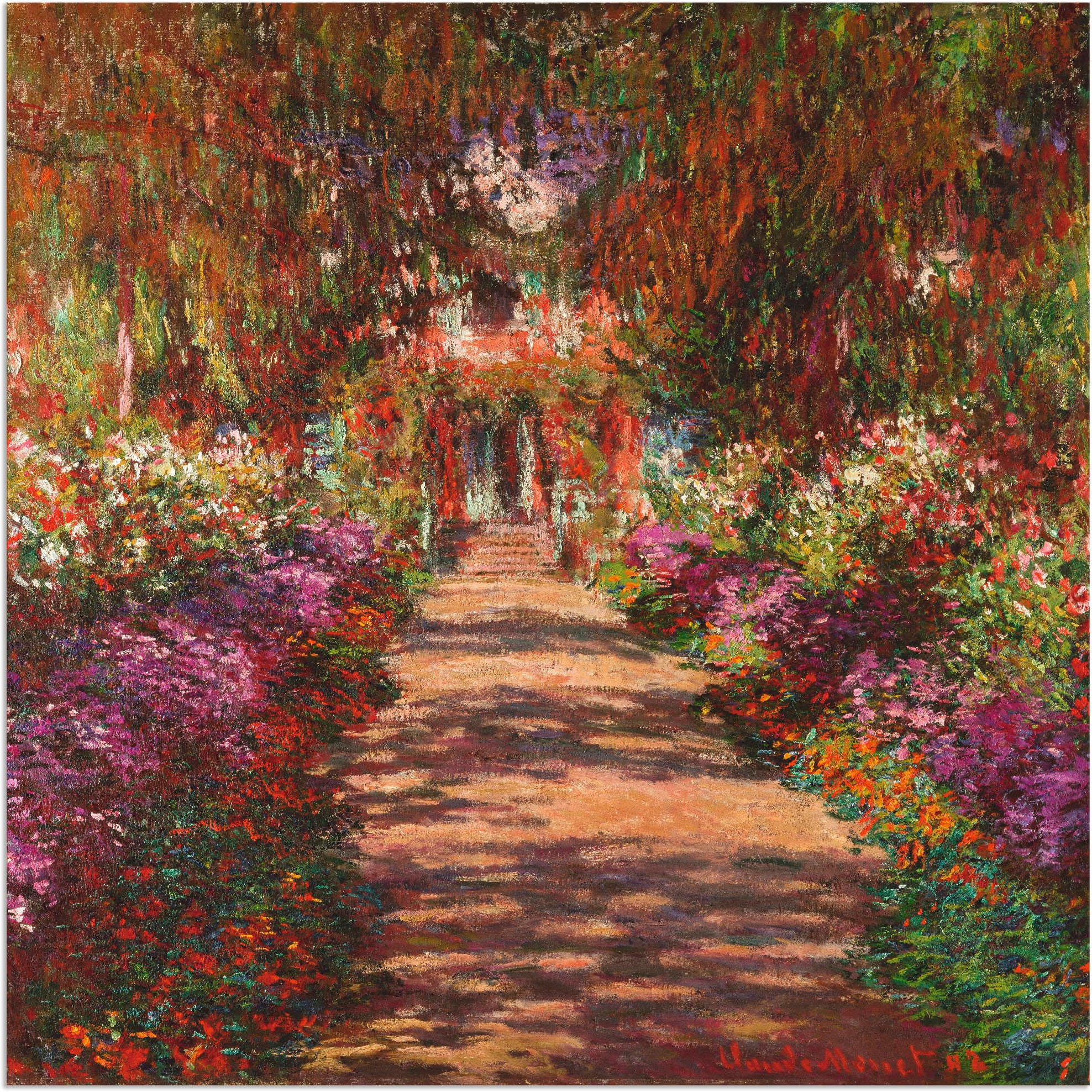 Artland Wandbild "Weg in Monets Garten in Giverny. 1902", Garten, (1 St.), günstig online kaufen