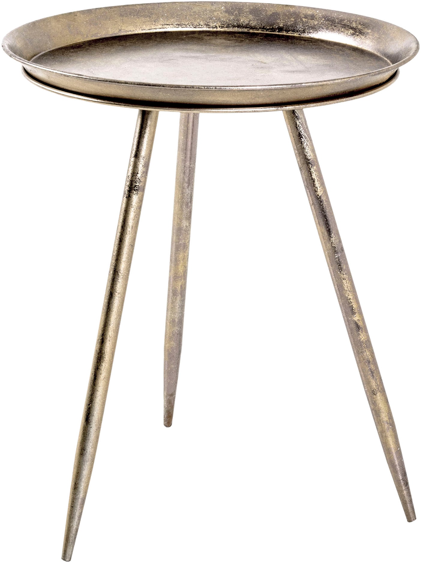 HAKU Beistelltisch "Sofatisch, Wohnzimmertisch" 1 Stk. tlg. rund - aus Metall Kupfer - Ø/H 44/54 cm