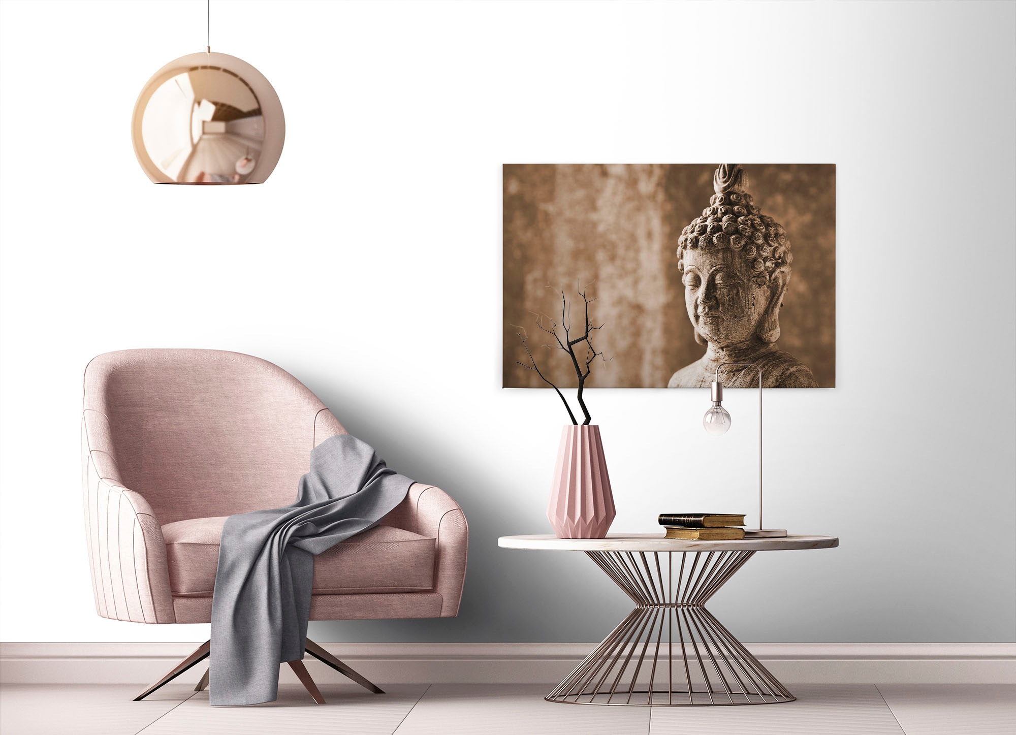 A.S. Création Leinwandbild »Asian Culture«, Kunst-Gemälde-Kinder, (1 St.), Asiatisch Buddha Relax Keilrahmen Entspannung Leinwand-Bild Wohnzimmer