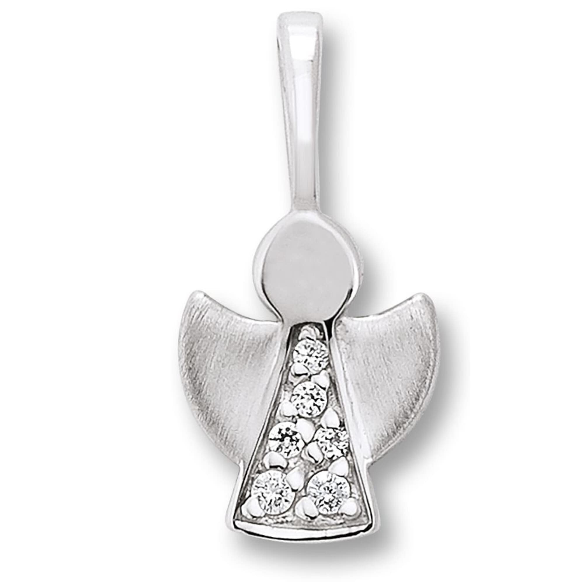 Kettenanhänger ONE ELEMENT "Zirkonia Engel Anhänger aus 925 Silber", silber, Schmuckanhänger, Mädchen, Silber 925 (Sterlingsilber), Kettenanhänger, Dezente Symbolik – stilvoller Begleiter für jeden Anlass