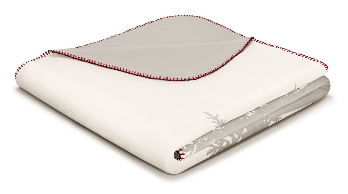 Wohndecke BIEDERLACK, B:130cm L:170cmgrau, Kaschmir, Schurwolle, Wohndecken, "Deerlight", winterliche Alpenstimmung