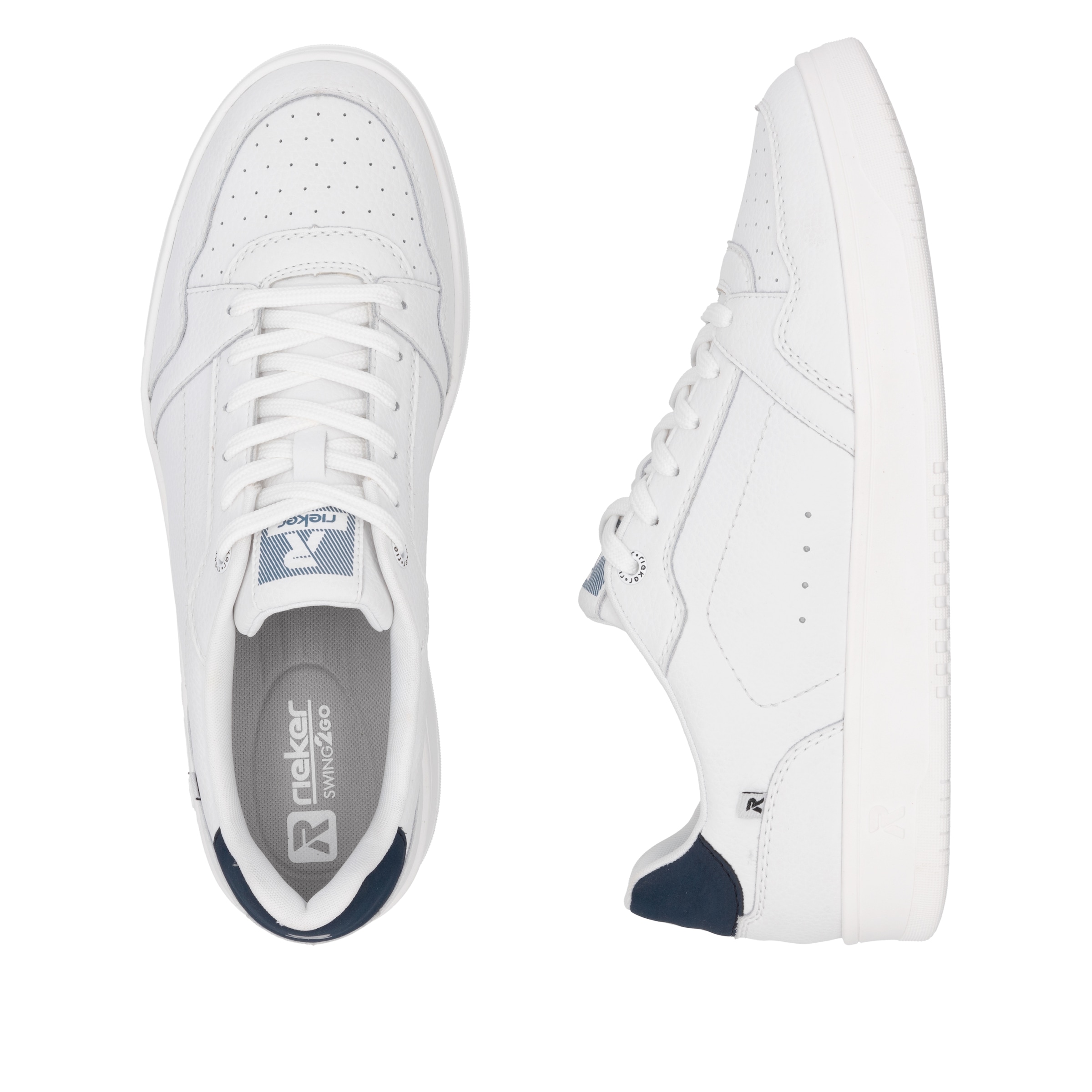 RIEKER Sport Sneaker, Schnürschuh, Freizeitsneaker, Halbschuh mit dezenter Perforation