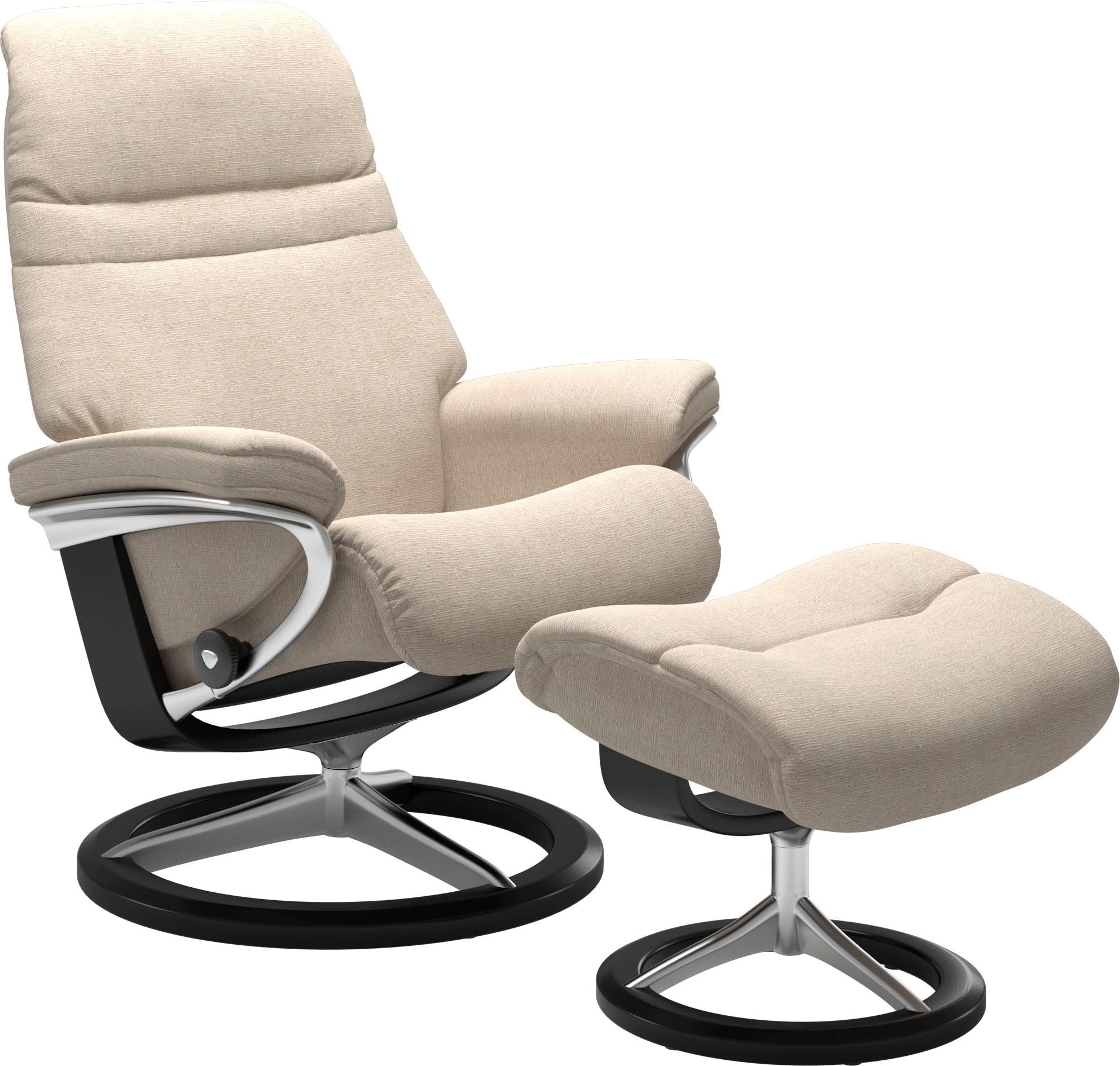 Stressless® Relaxsessel »Sunrise«, (Set, Relaxsessel mit Hocker), mit Signature Base, Größe M, Gestell Schwarz