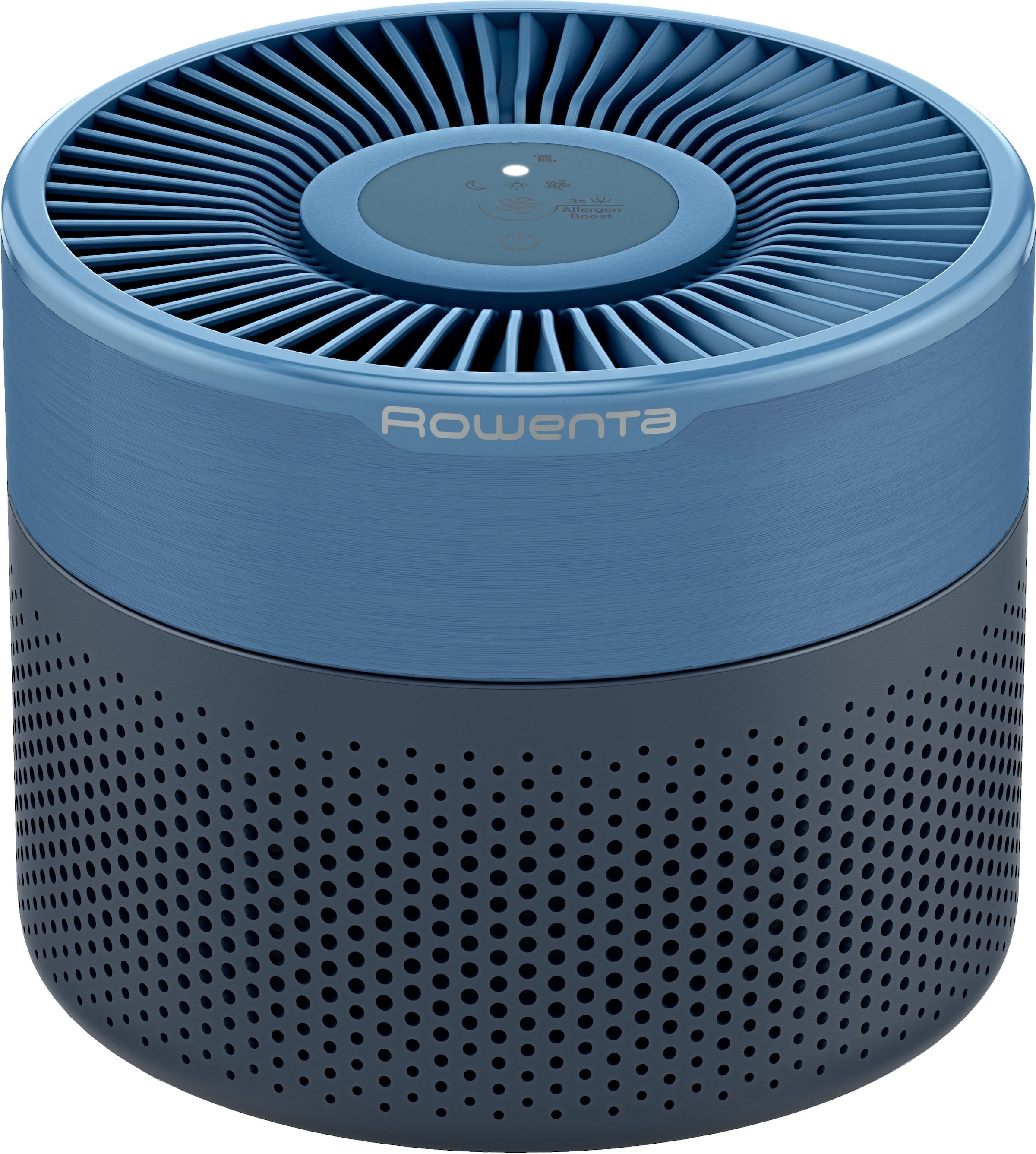 Luftreiniger ROWENTA "Pure Air Mini, für zu Hause, ultrakompakt", blau (aqua solid), B:20,5cm H:16,7cm T:20,5cm Ø:20,5cm, Luftreiniger, Luftreiniger,