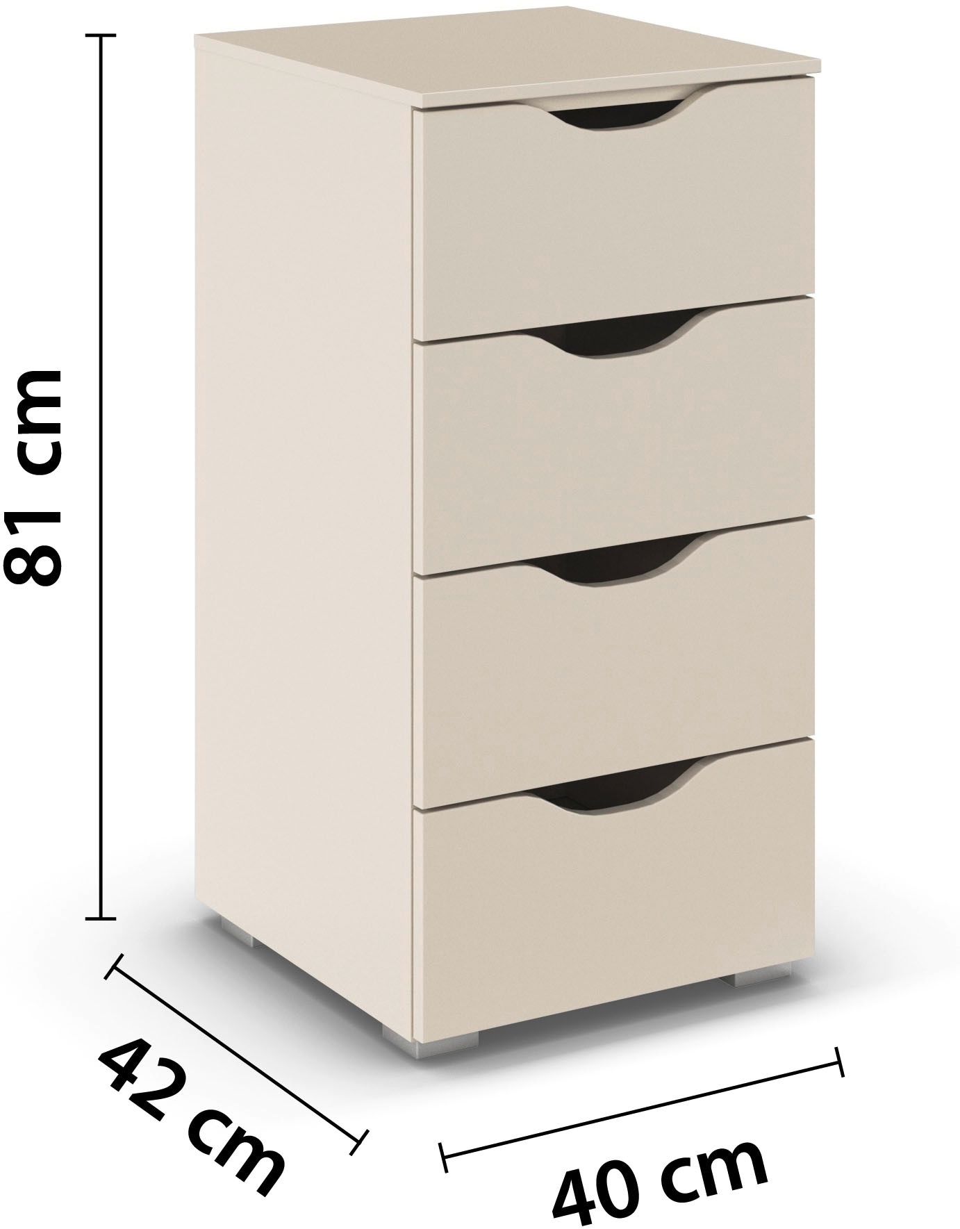 rauch Schubkastenkommode »Marlene«, (Breite 40 cm), mit 4 geräumigen Schubladen und Soft-Close-Funktion MADE IN GERMANY