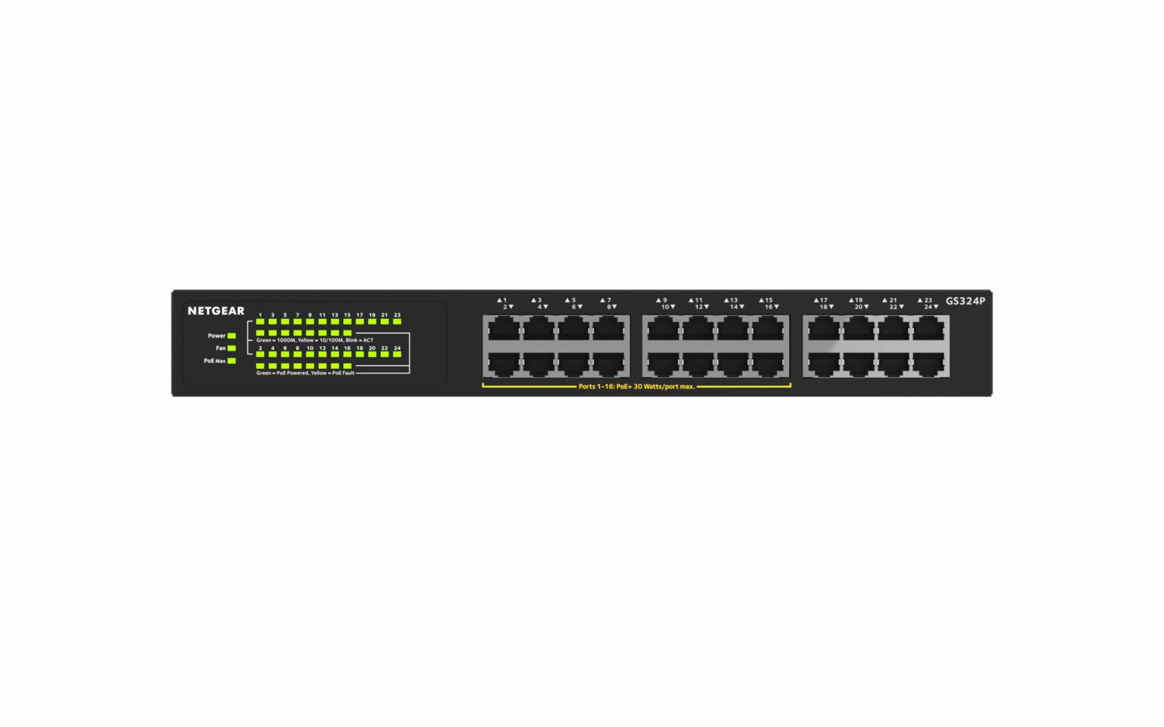 NETGEAR Netzwerk-Switch "GS324P", B:30cm H:10cm T:42cmohne farbbezeichnung, Netzwerk-Switches