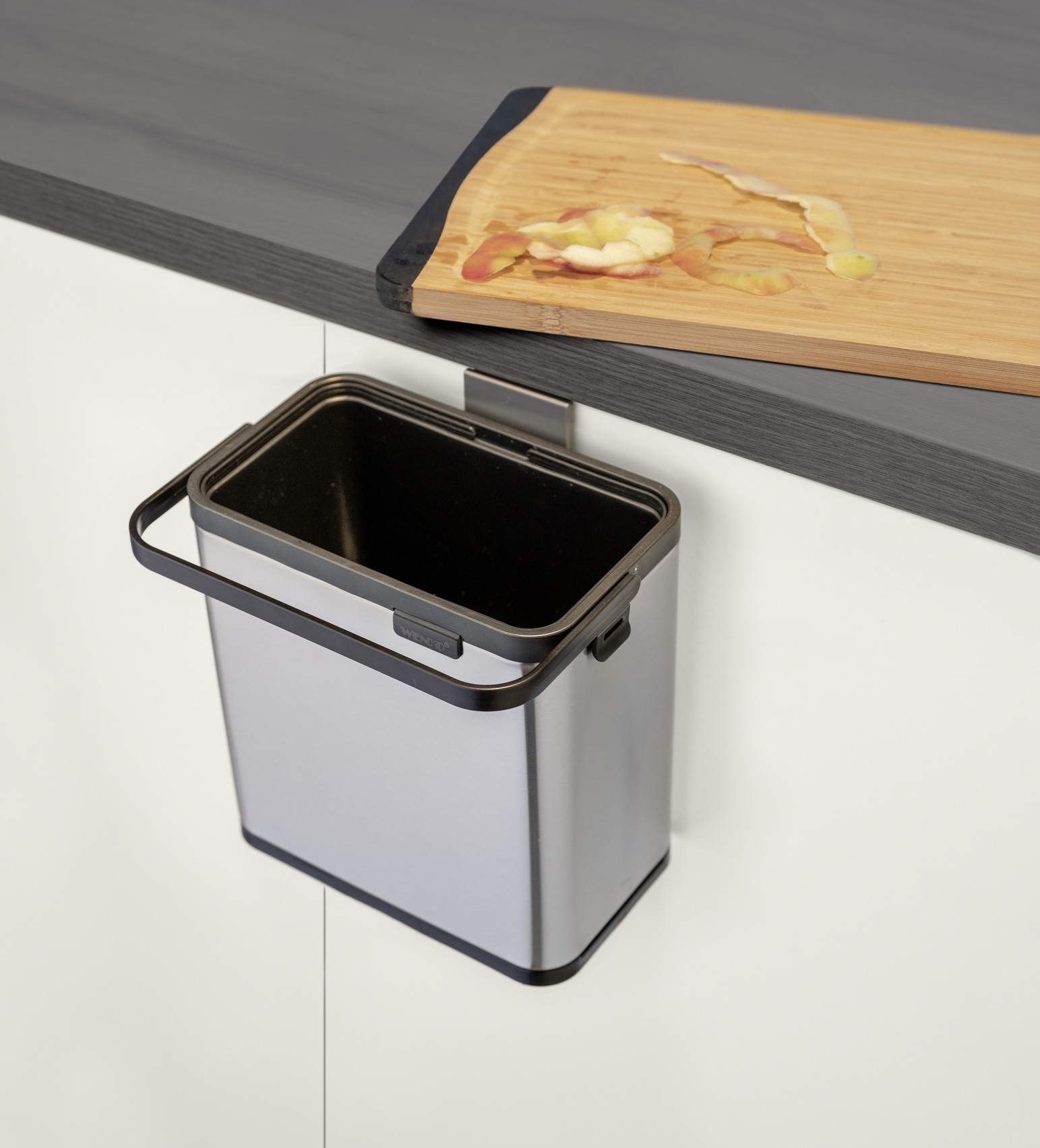 WENKO Mülleimer "Modell Colin" 1 Behälter Abfalleimer mit Griff, Über-Tür-B günstig online kaufen