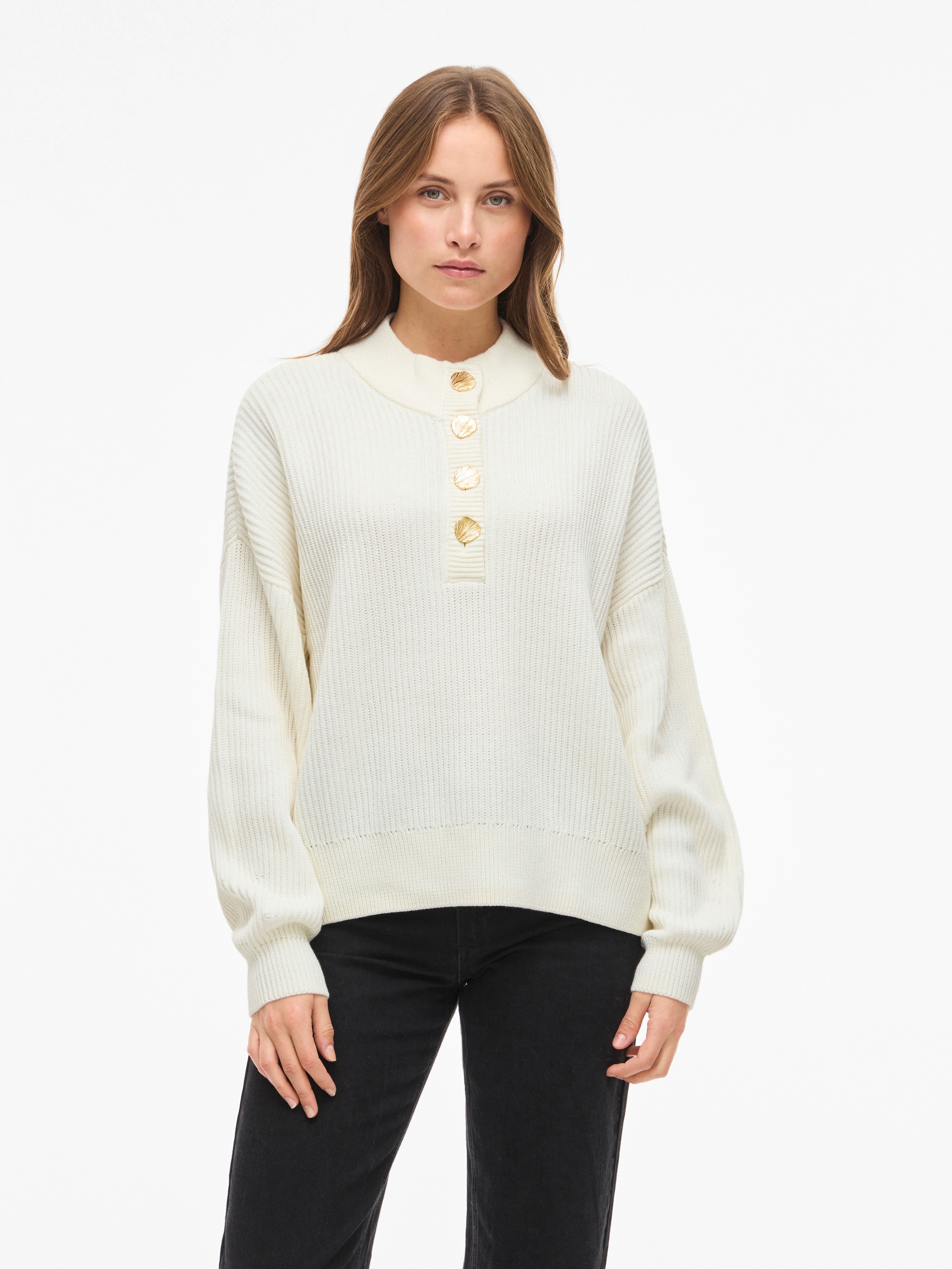 Vila Stehkragenpullover "VICHING CREW NECK L/S KNIT TOP - NOOS"