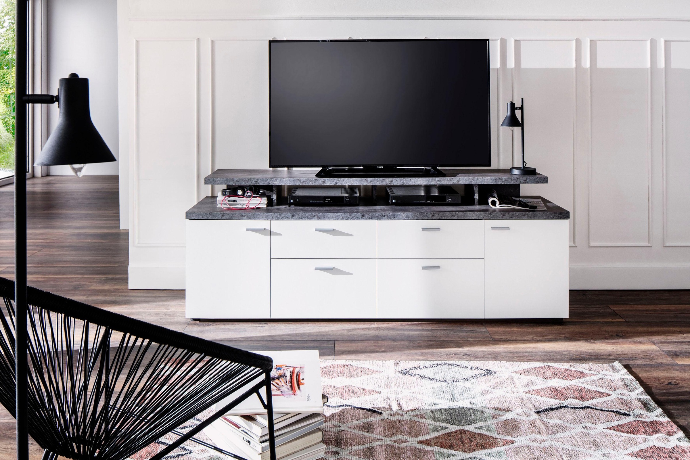 INOSIGN TV-Board "Messina" 1 Stk. tlg. TV-Lowboard mit Türen, Schubladen & günstig online kaufen